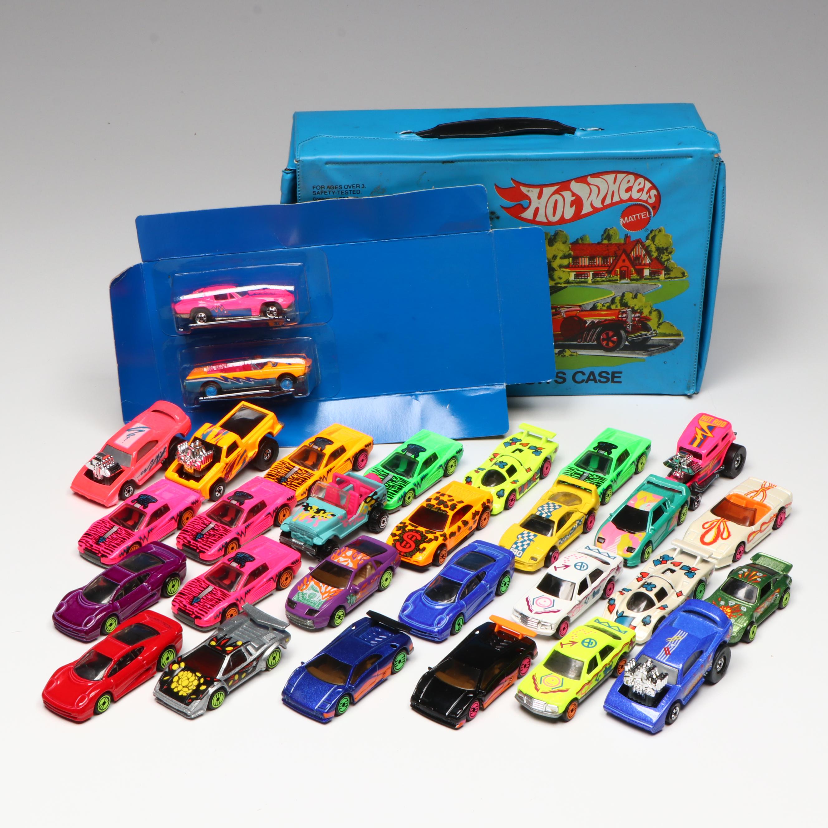 Hot Wheels "308 SEL" with Other Toy Cars and Collector's Case