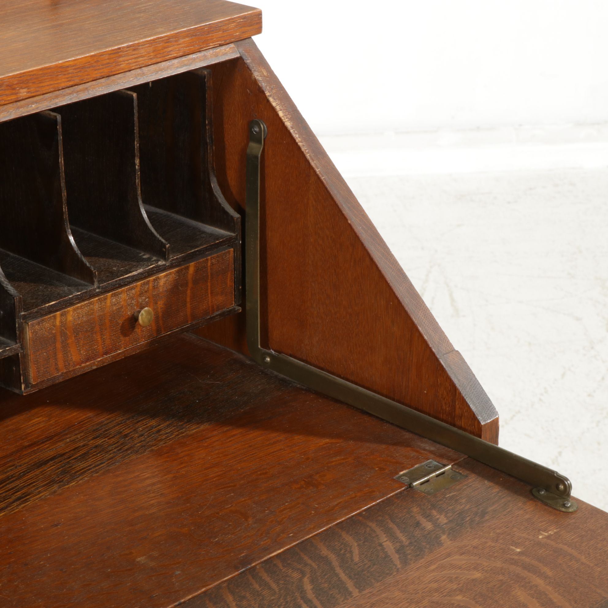 Craftsman Oak Fall-Front Desk, Early 20th Century