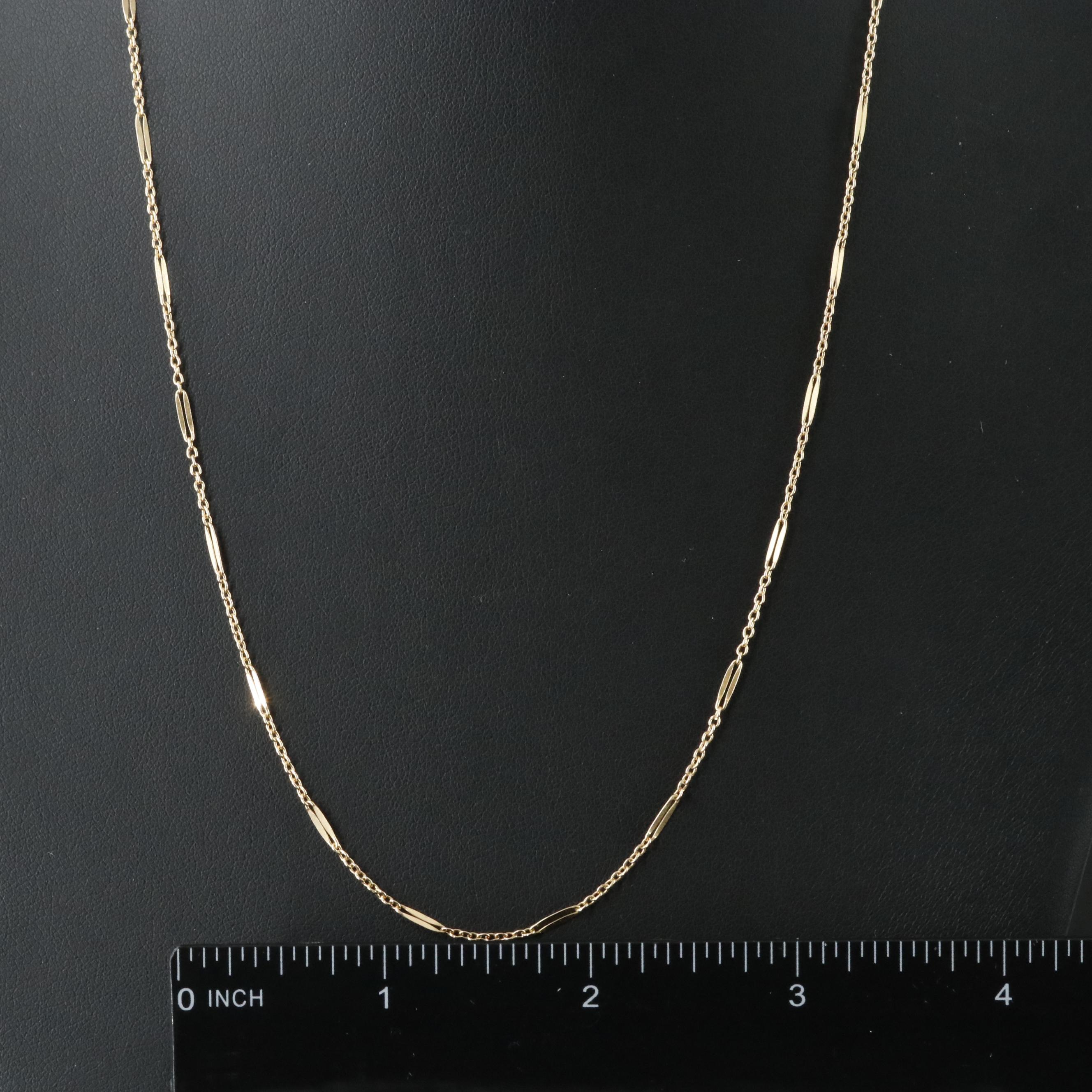 14K Station Necklace