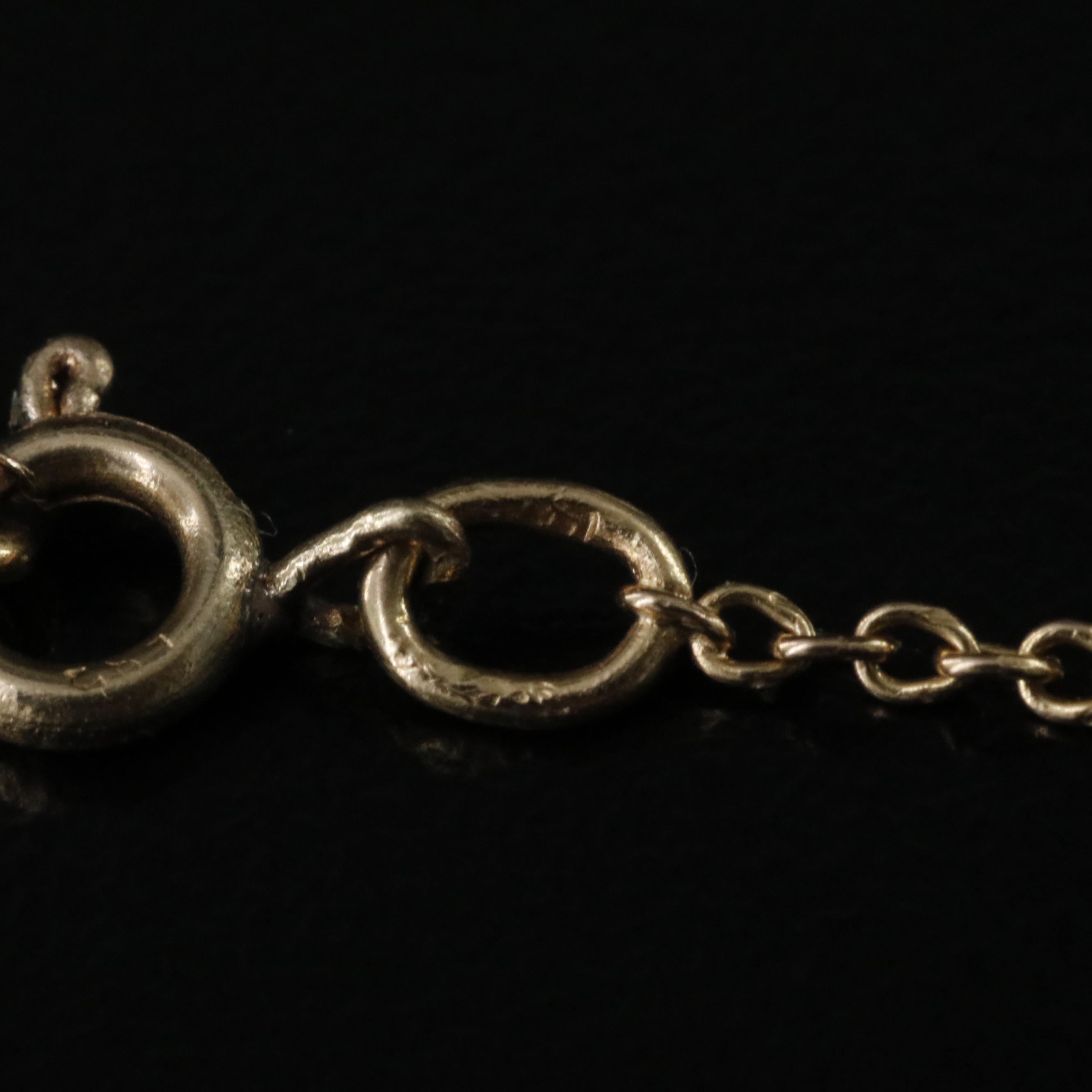 14K Station Necklace