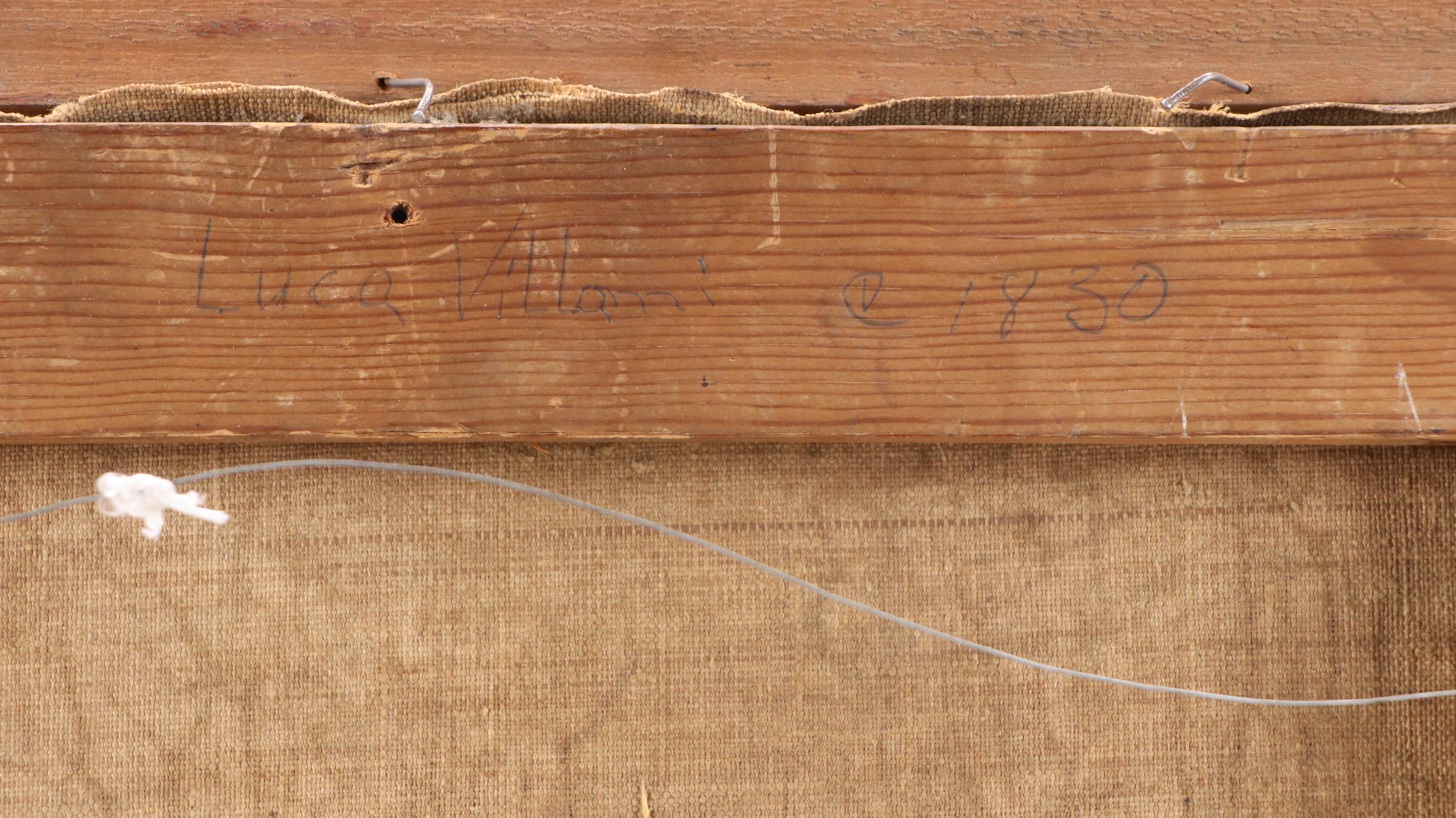 Spanish School Costumbrismo Style Oil Painting of Brothel Scene, Mid-19th C.