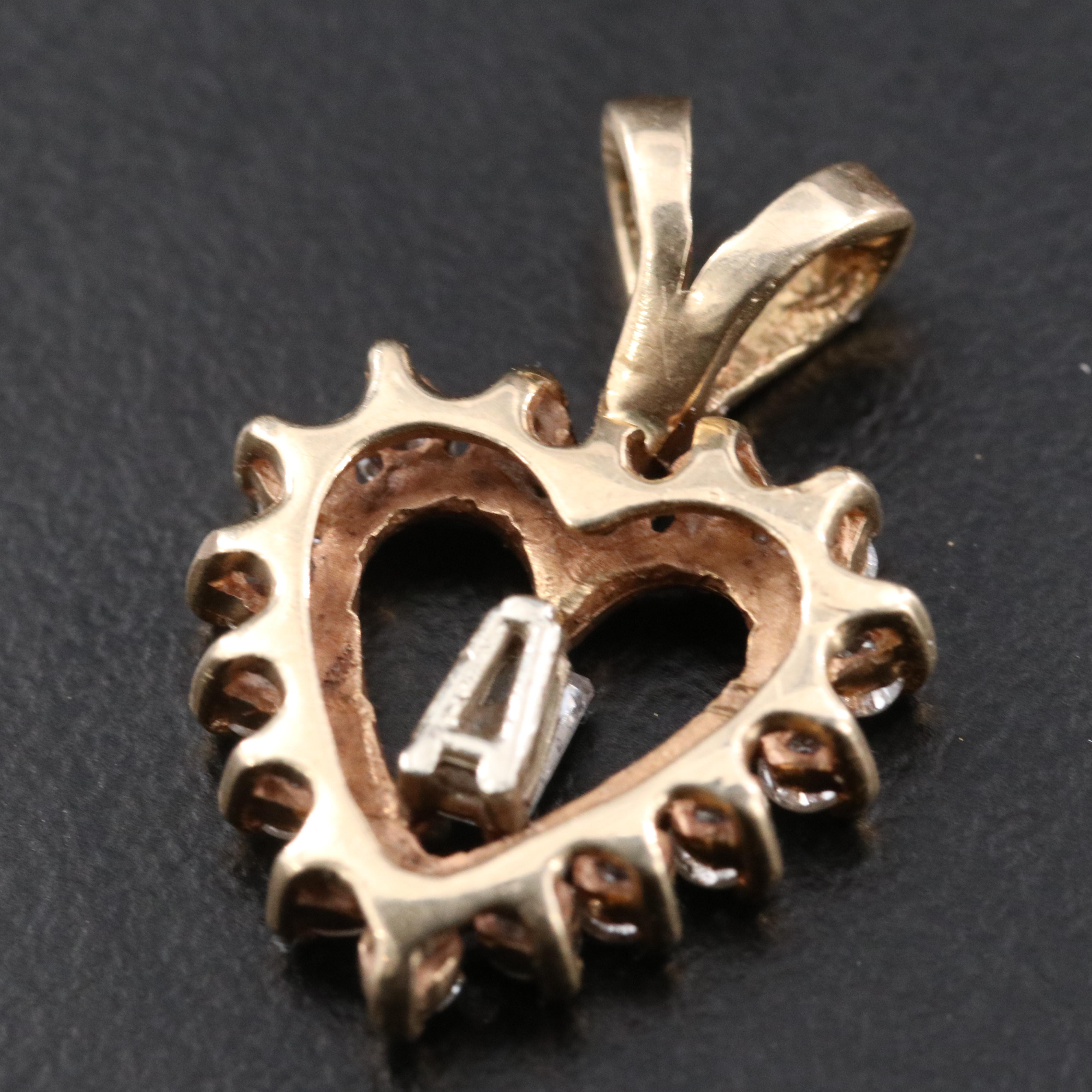 14K 0.59 CTW Diamond Heart Pendant