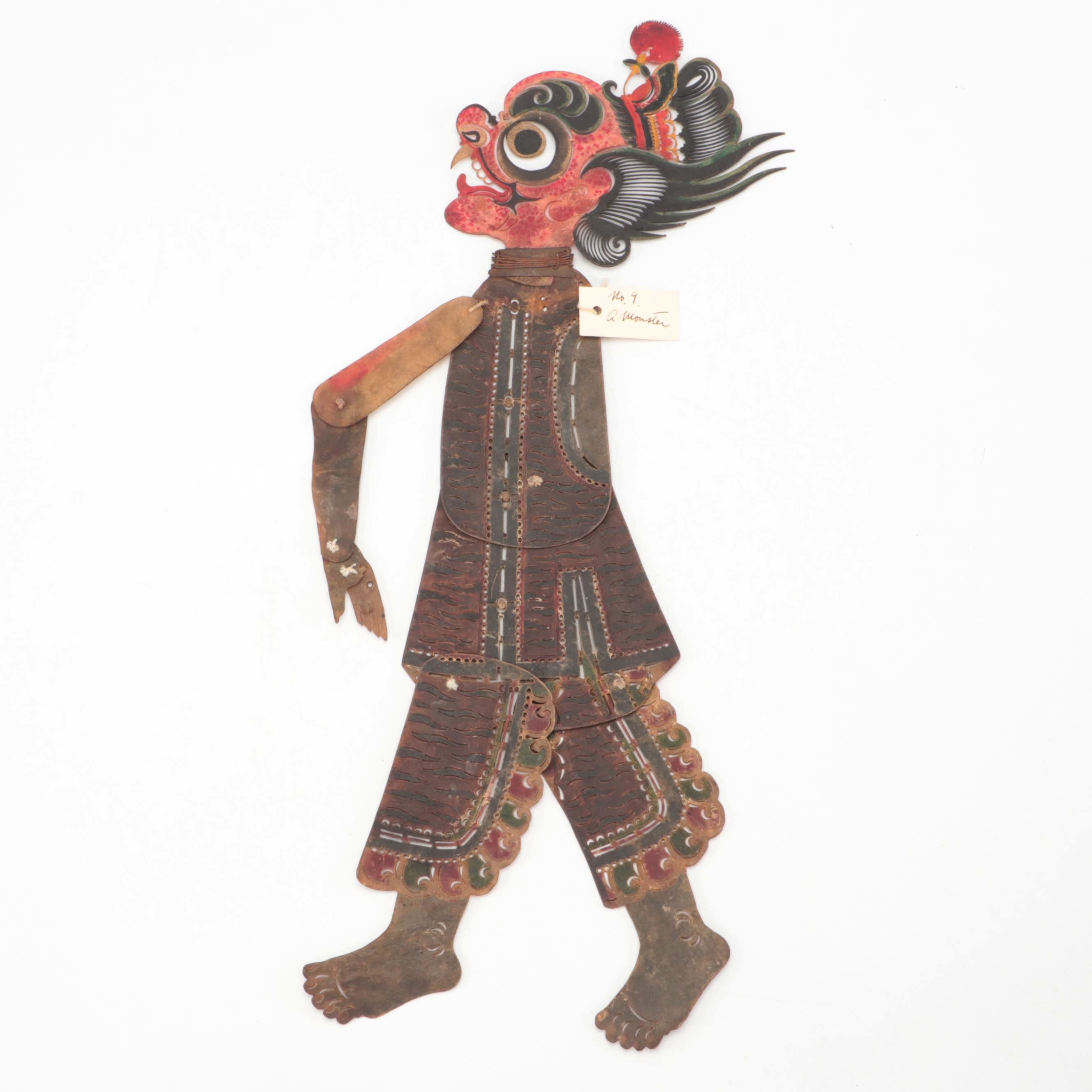 Chinese Monster Vellum Shadow Puppet, Circa 1870