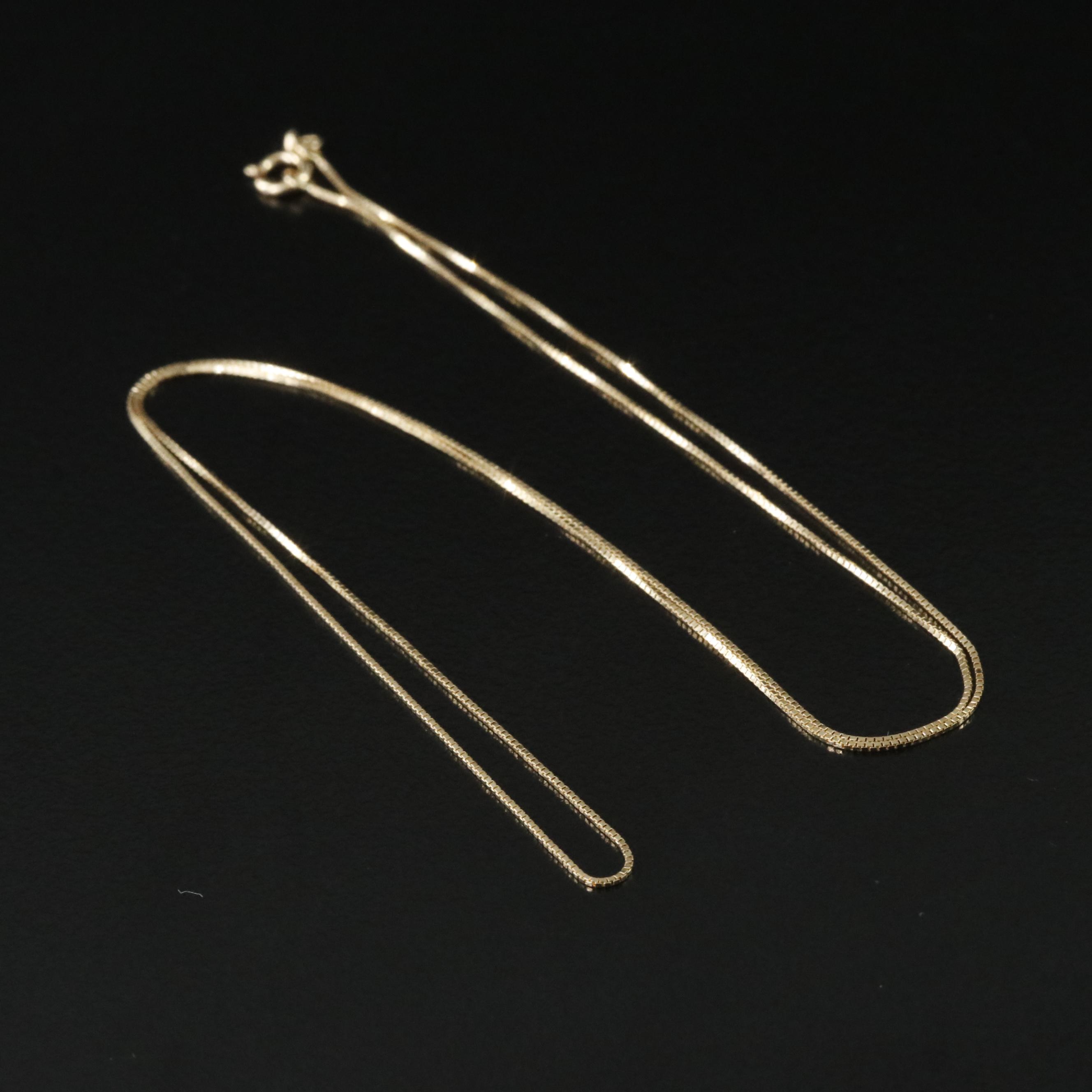 14K Box Chain Necklace