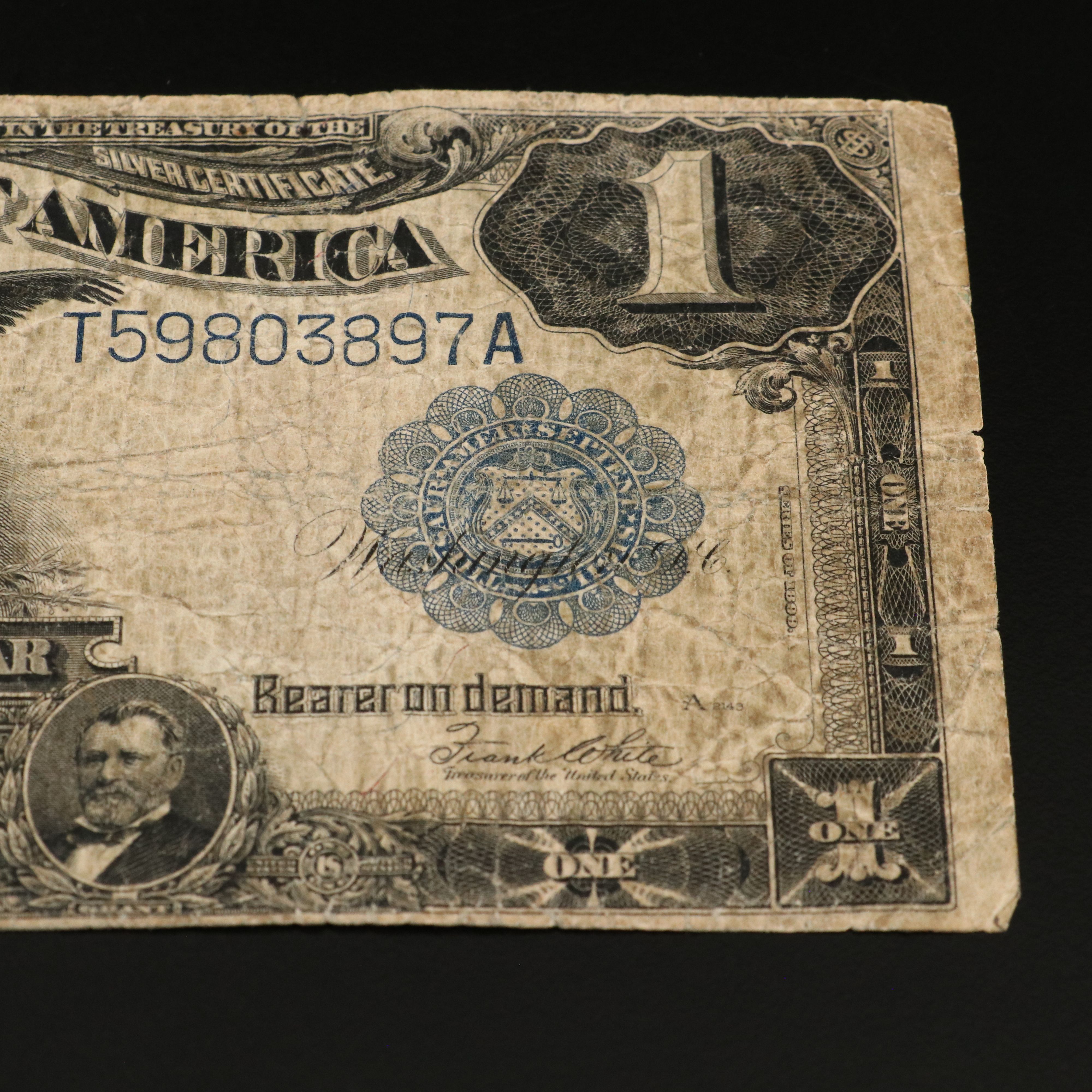 1899 Black Eagle One Dollar Silver Certificate