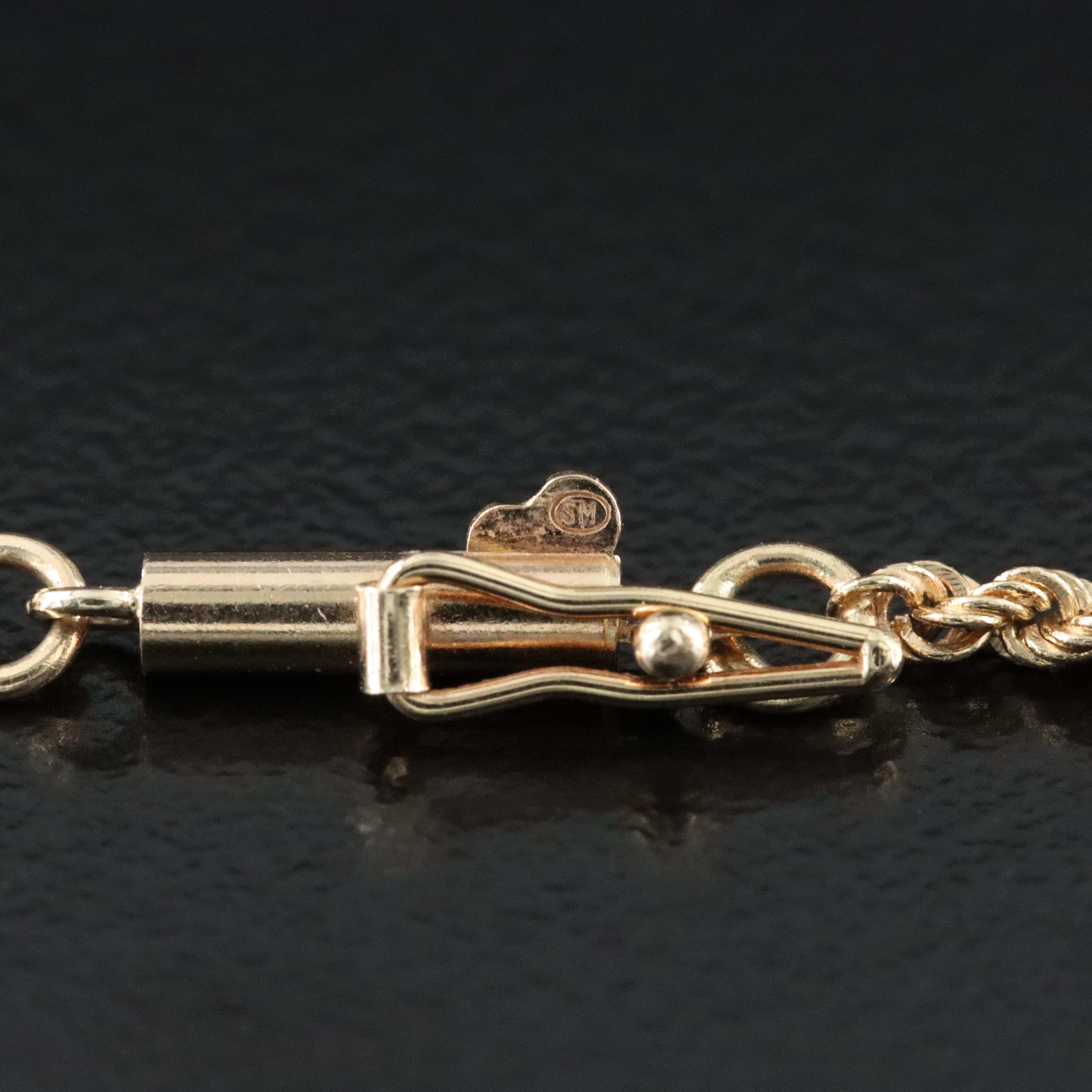 14K Incan Pendant Necklace with 18K Accent