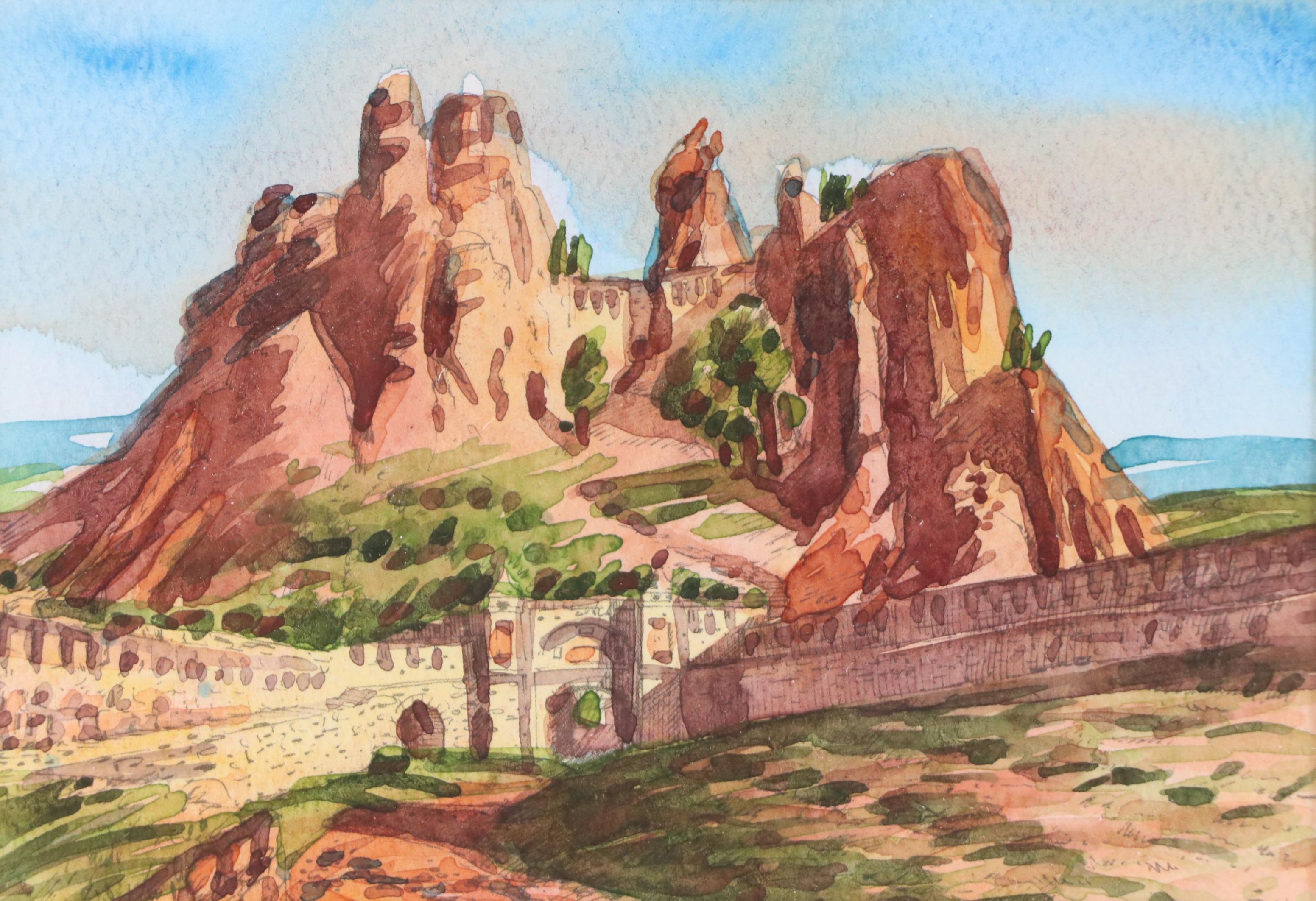Watercolor Painting of Belogradchik Fortress