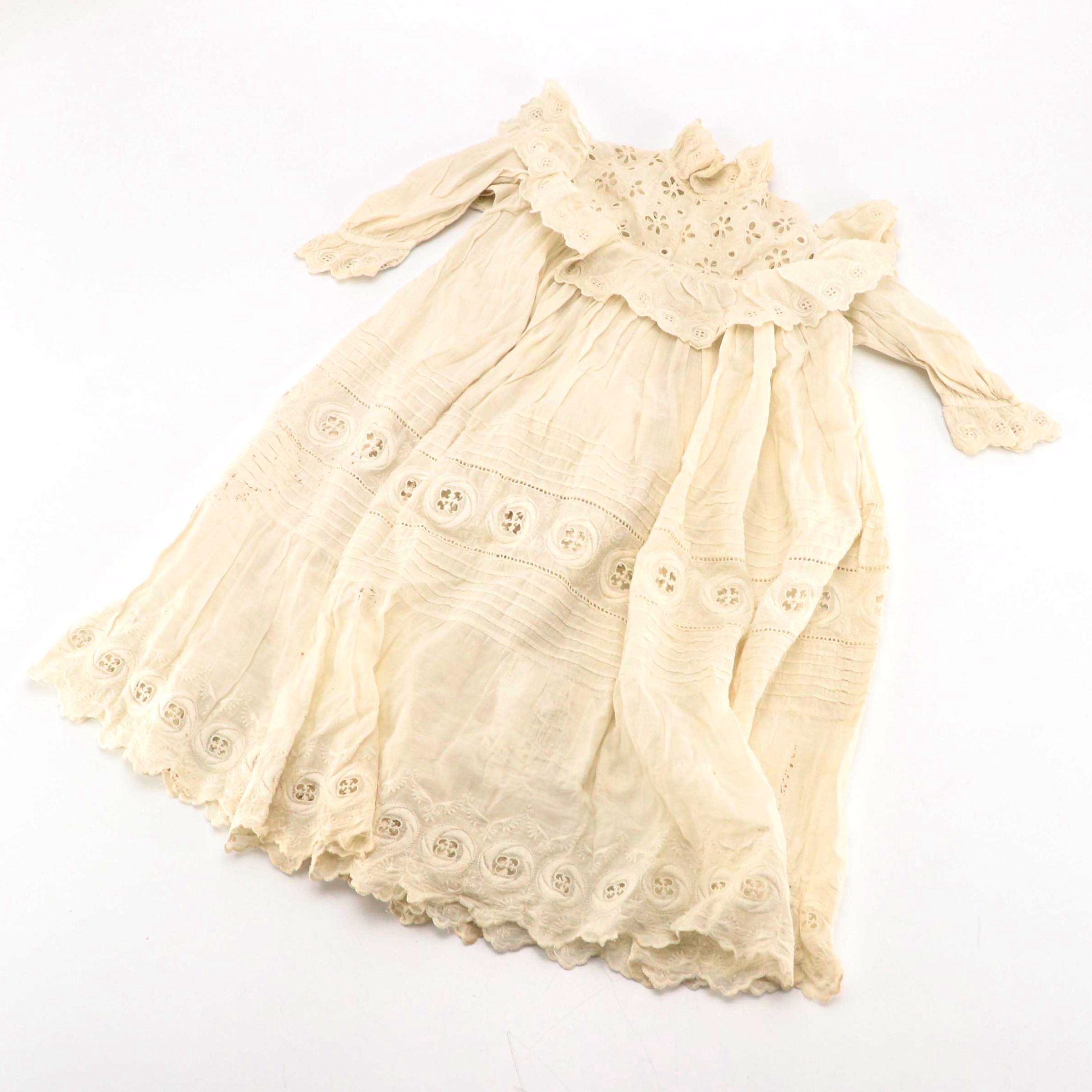 Vintage Cotton Lace Baby Gown