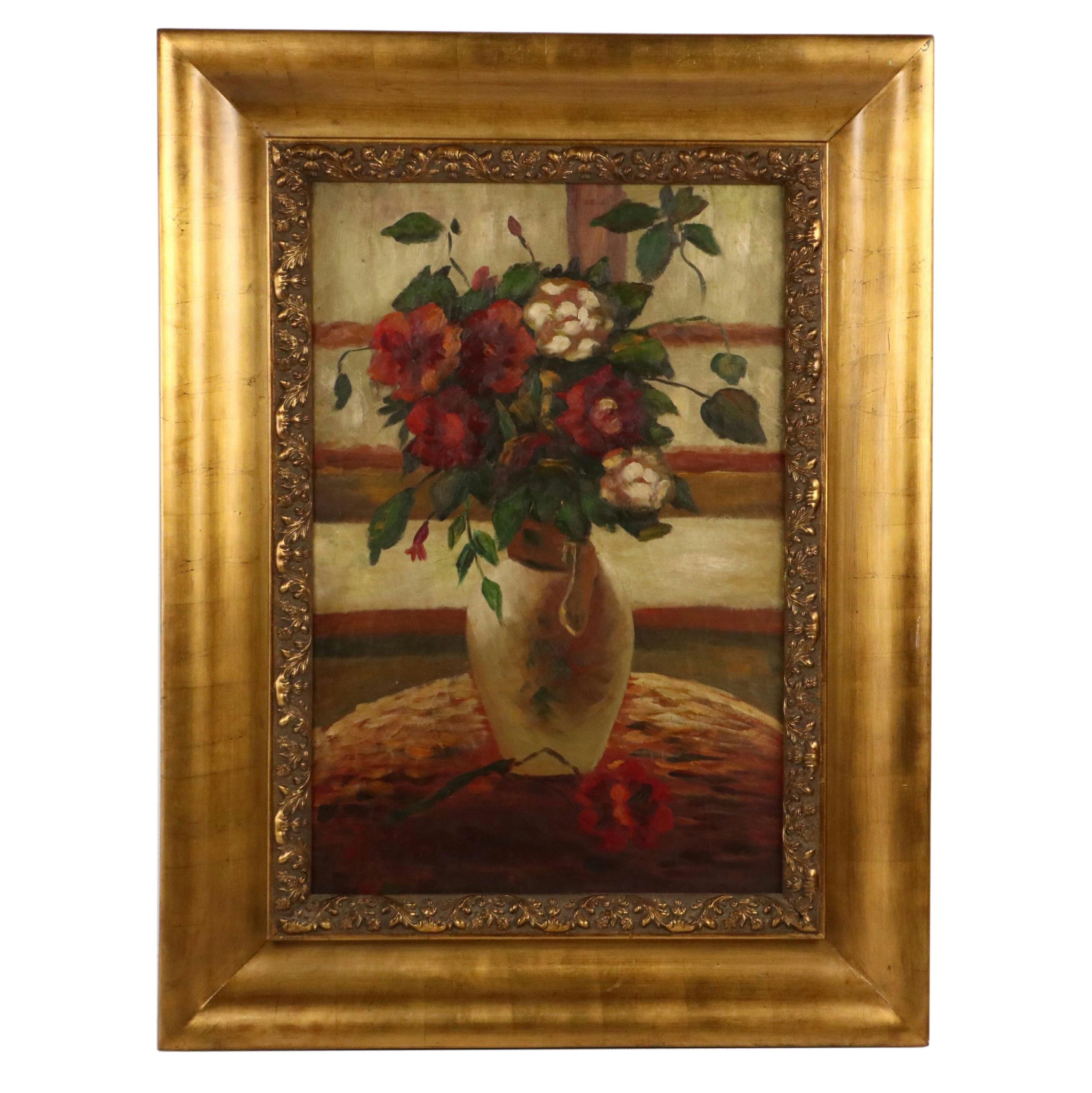 Floral Still Life Oil Painting, Circa 2010