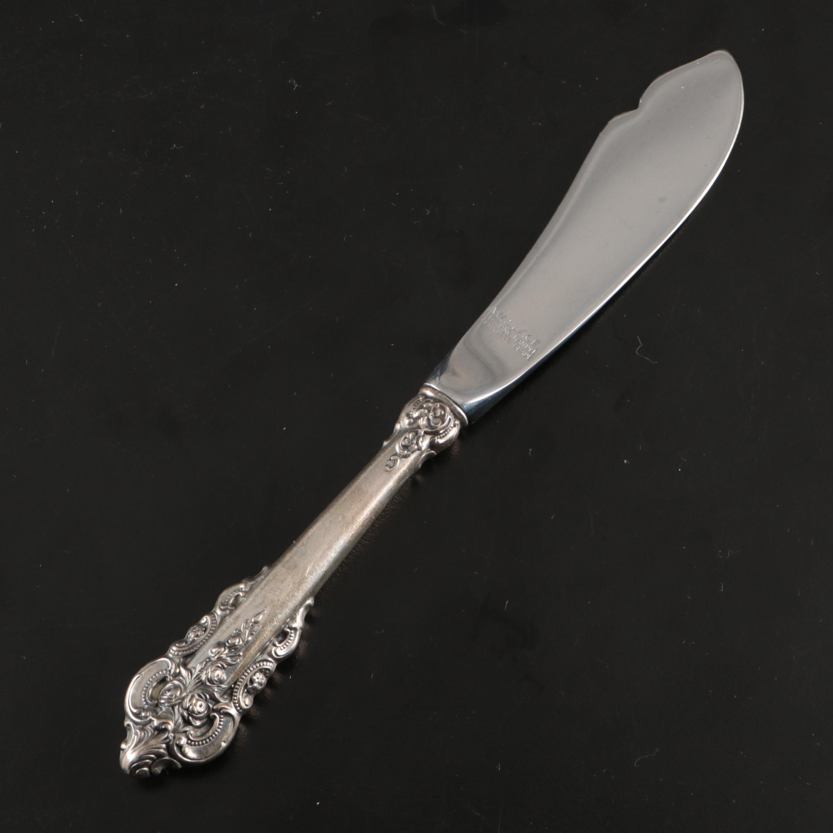 Wallace "Grand Baroque" Sterling Silver Handle Butter Spreaders