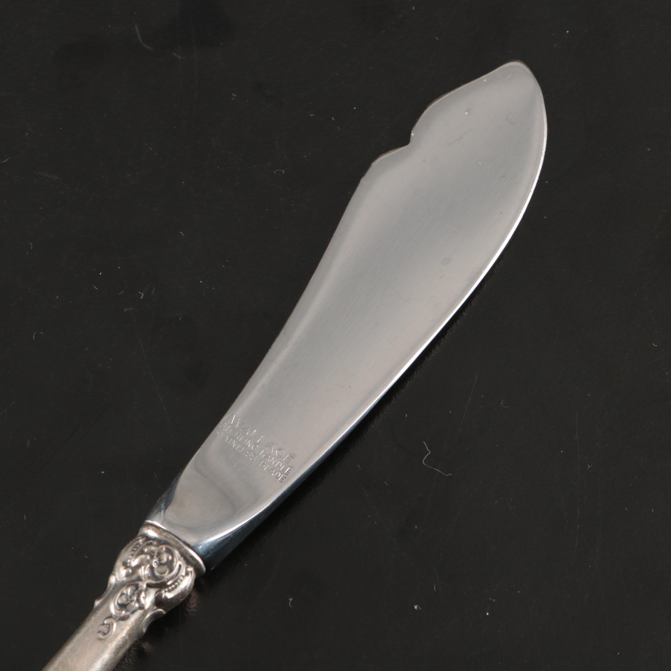 Wallace "Grand Baroque" Sterling Silver Handle Butter Spreaders