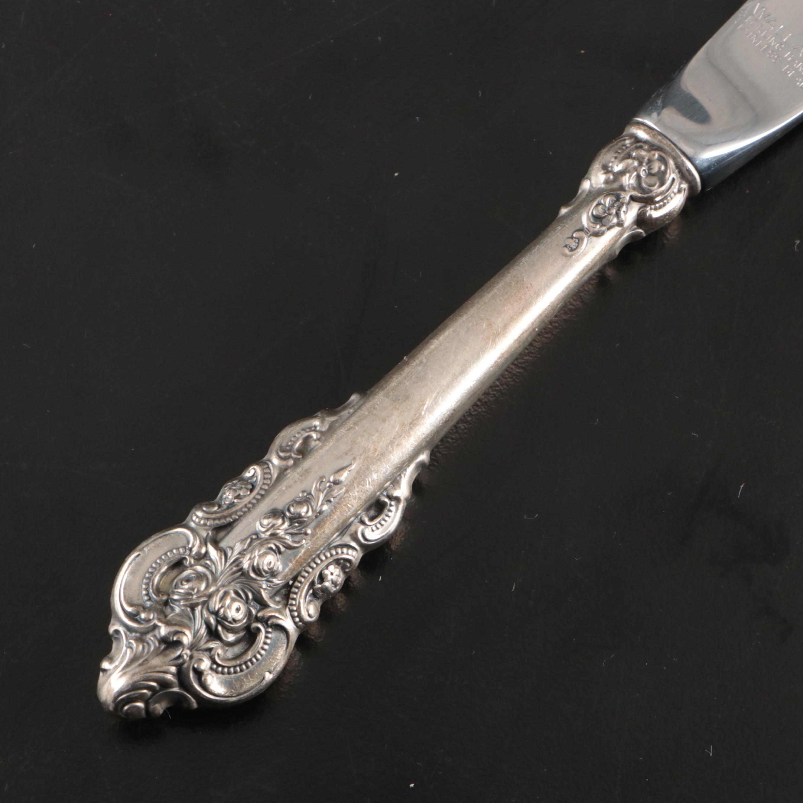 Wallace "Grand Baroque" Sterling Silver Handle Butter Spreaders