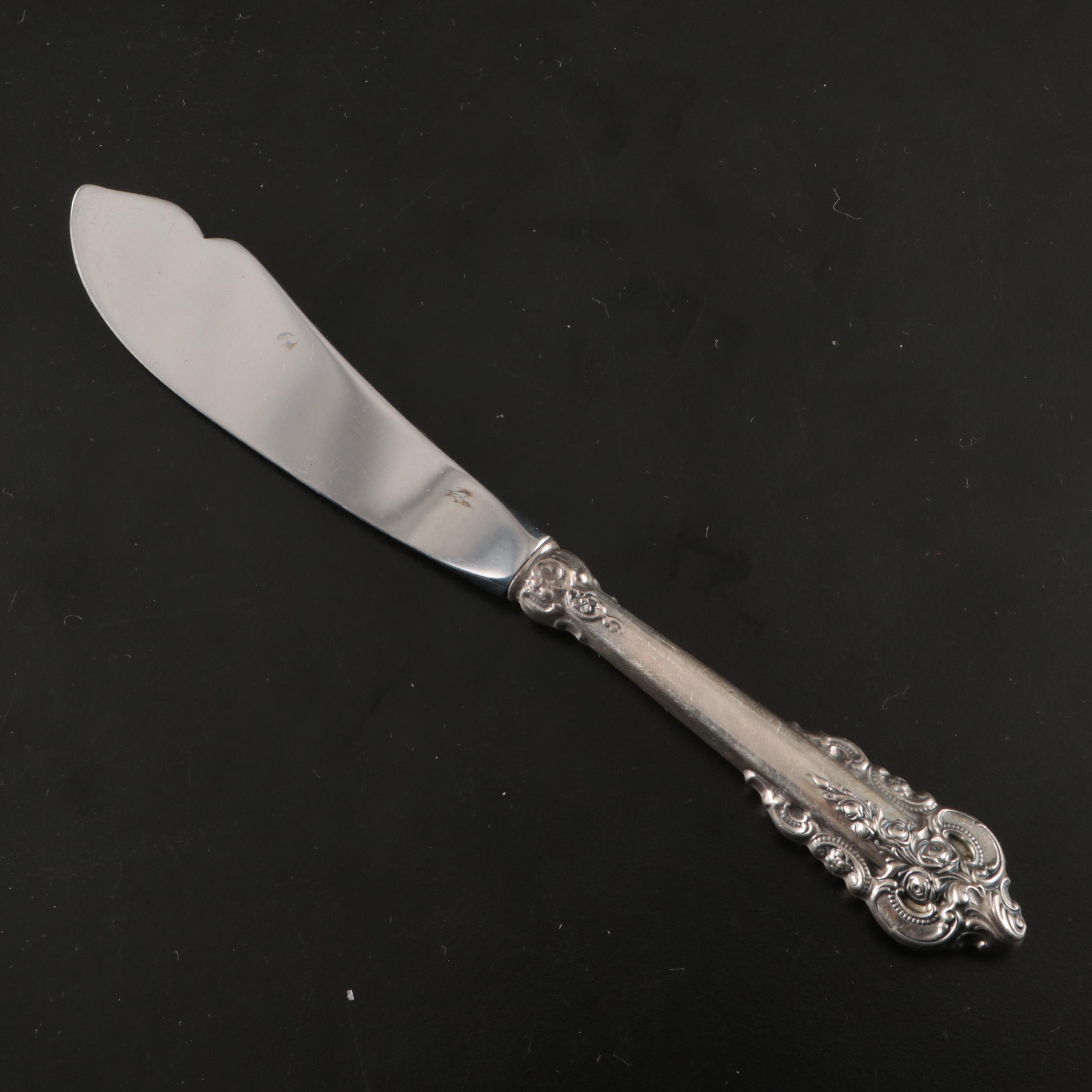 Wallace "Grand Baroque" Sterling Silver Handle Butter Spreaders