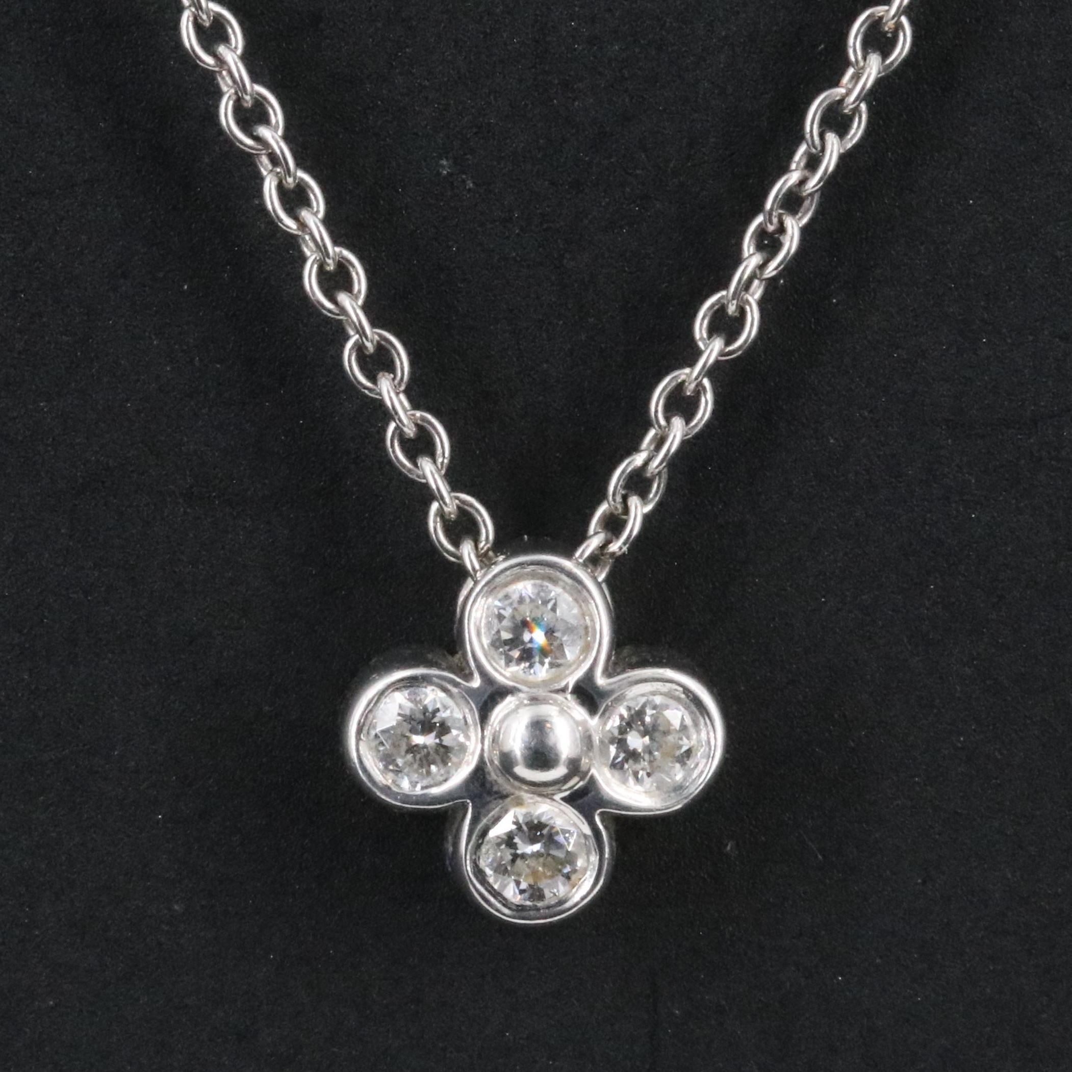Tiffany & Co. Platinum and Diamond Flower Necklace