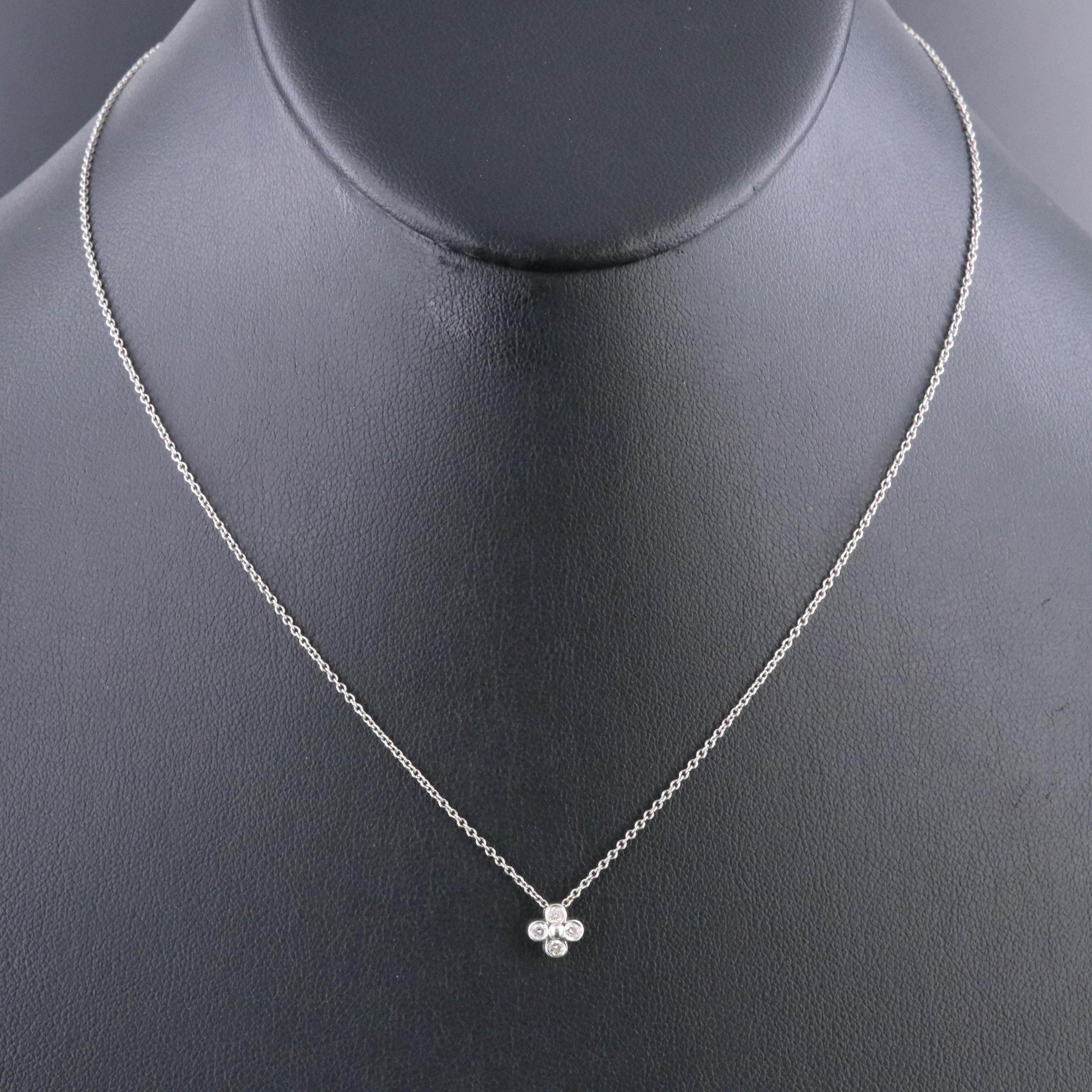 Tiffany & Co. Platinum and Diamond Flower Necklace