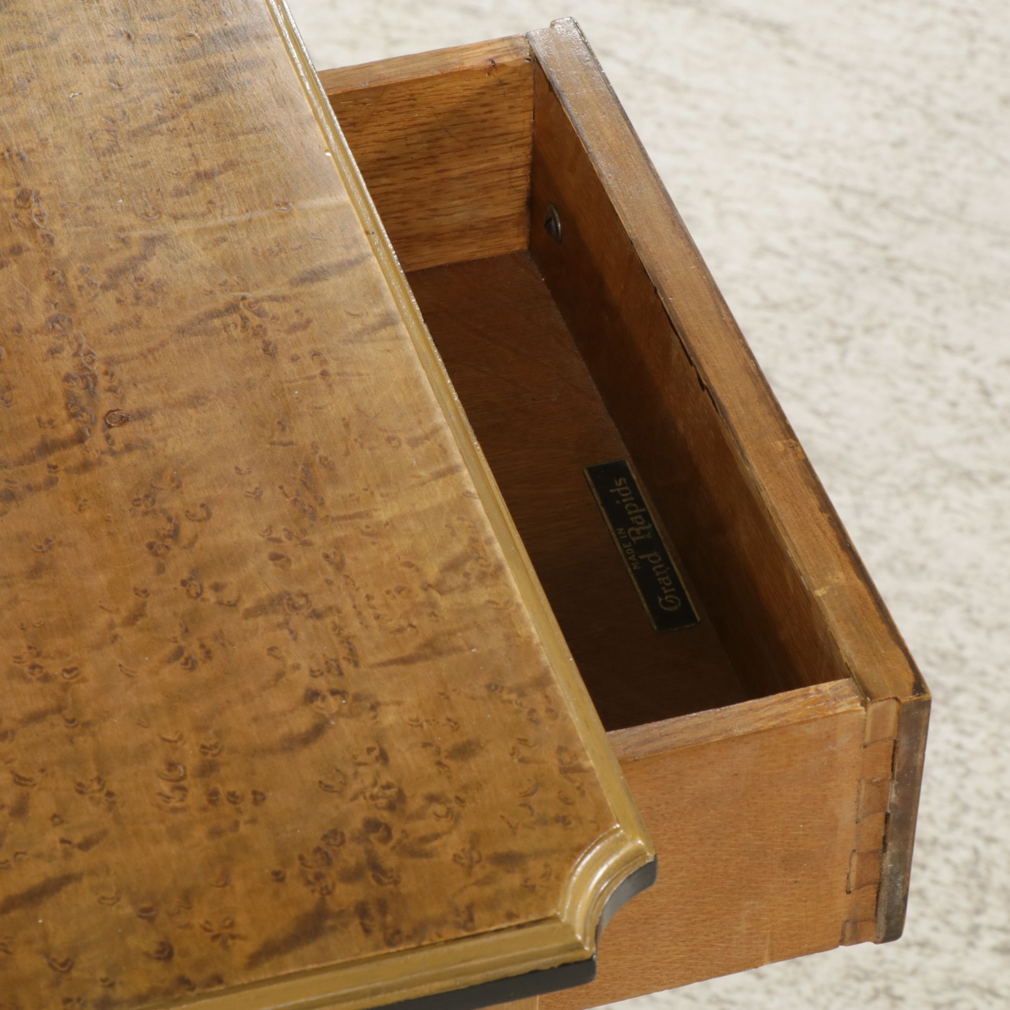 Regency Style Bird's Eye Maple Demilune Hall and Side Tables, Mid-20th Century