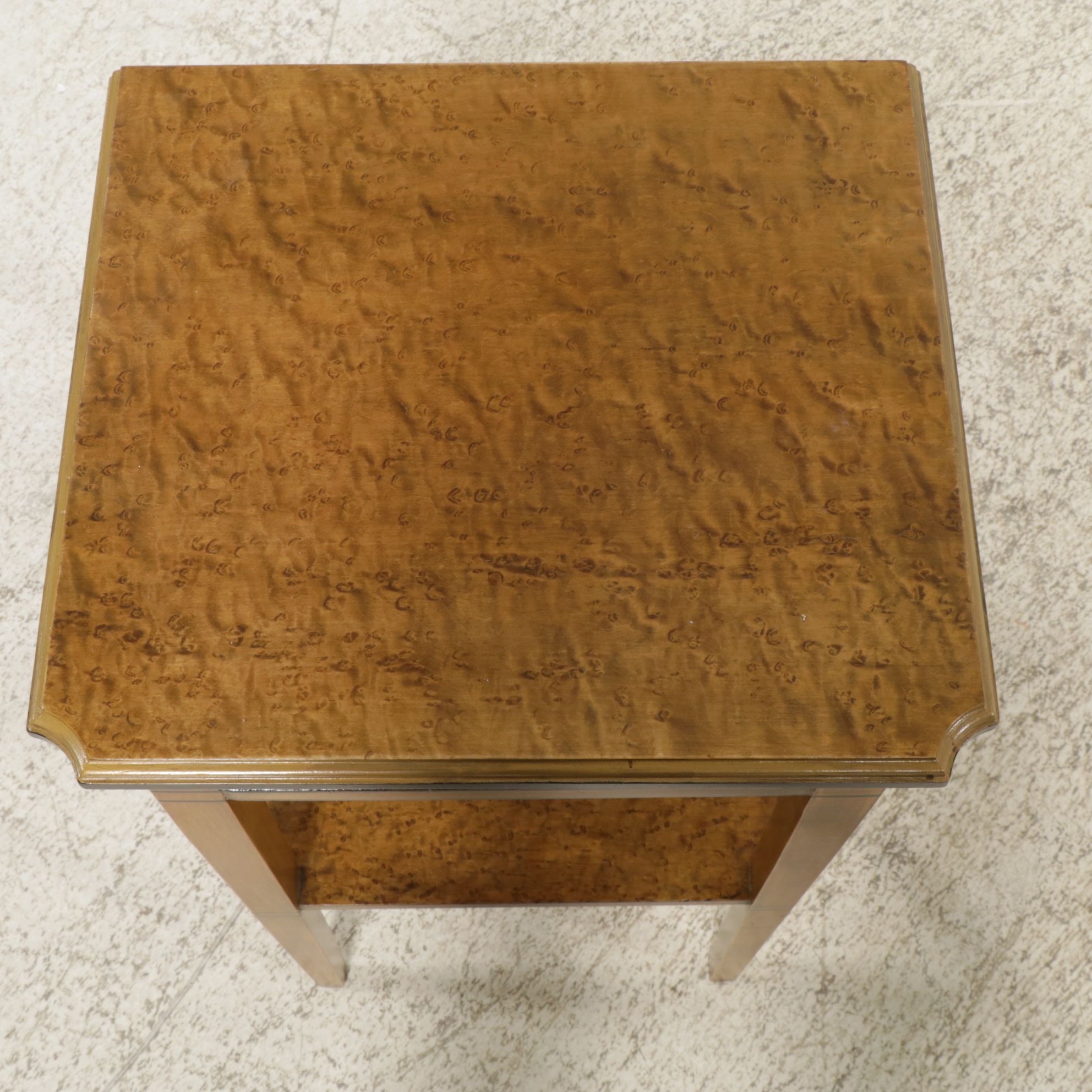 Regency Style Bird's Eye Maple Demilune Hall and Side Tables, Mid-20th Century