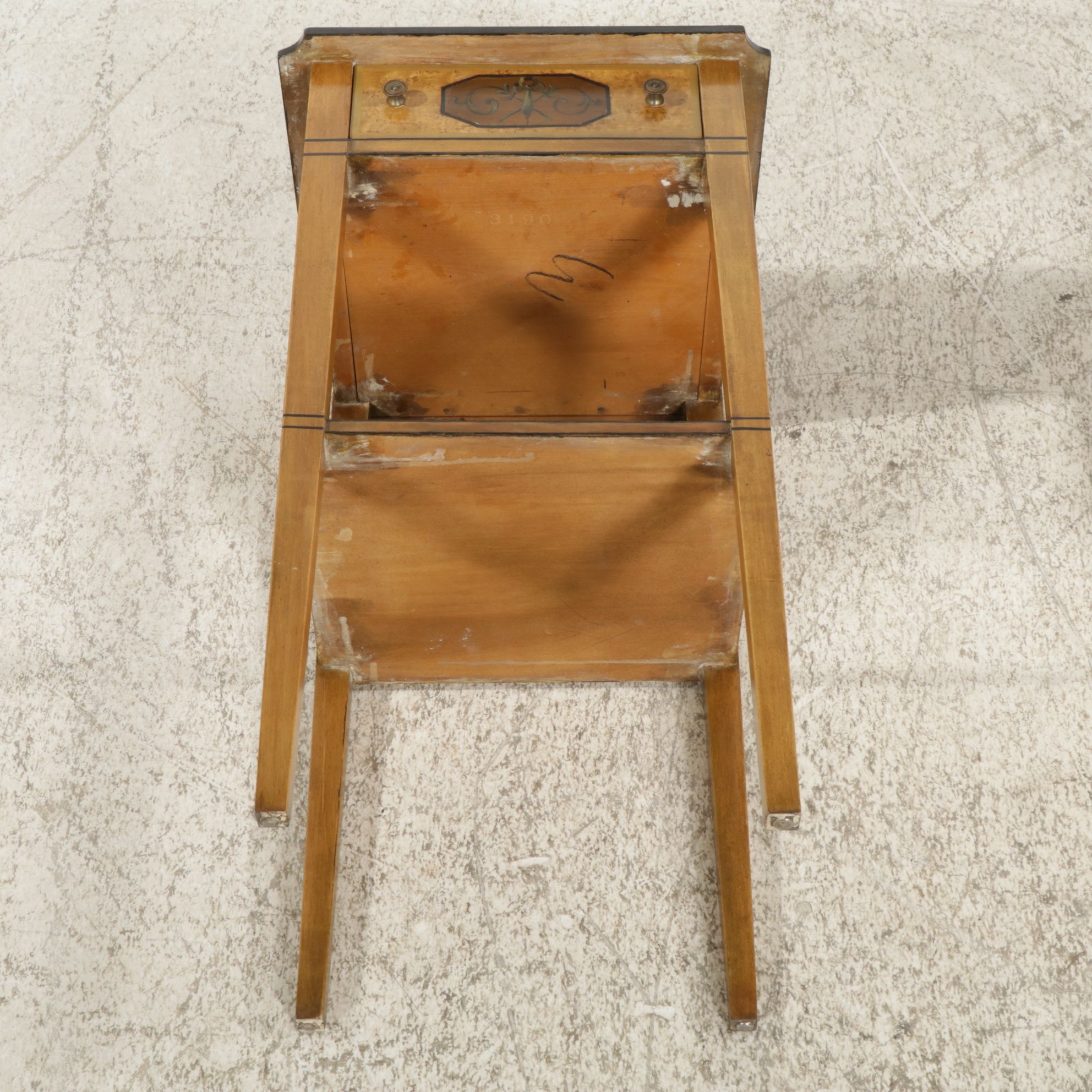 Regency Style Bird's Eye Maple Demilune Hall and Side Tables, Mid-20th Century