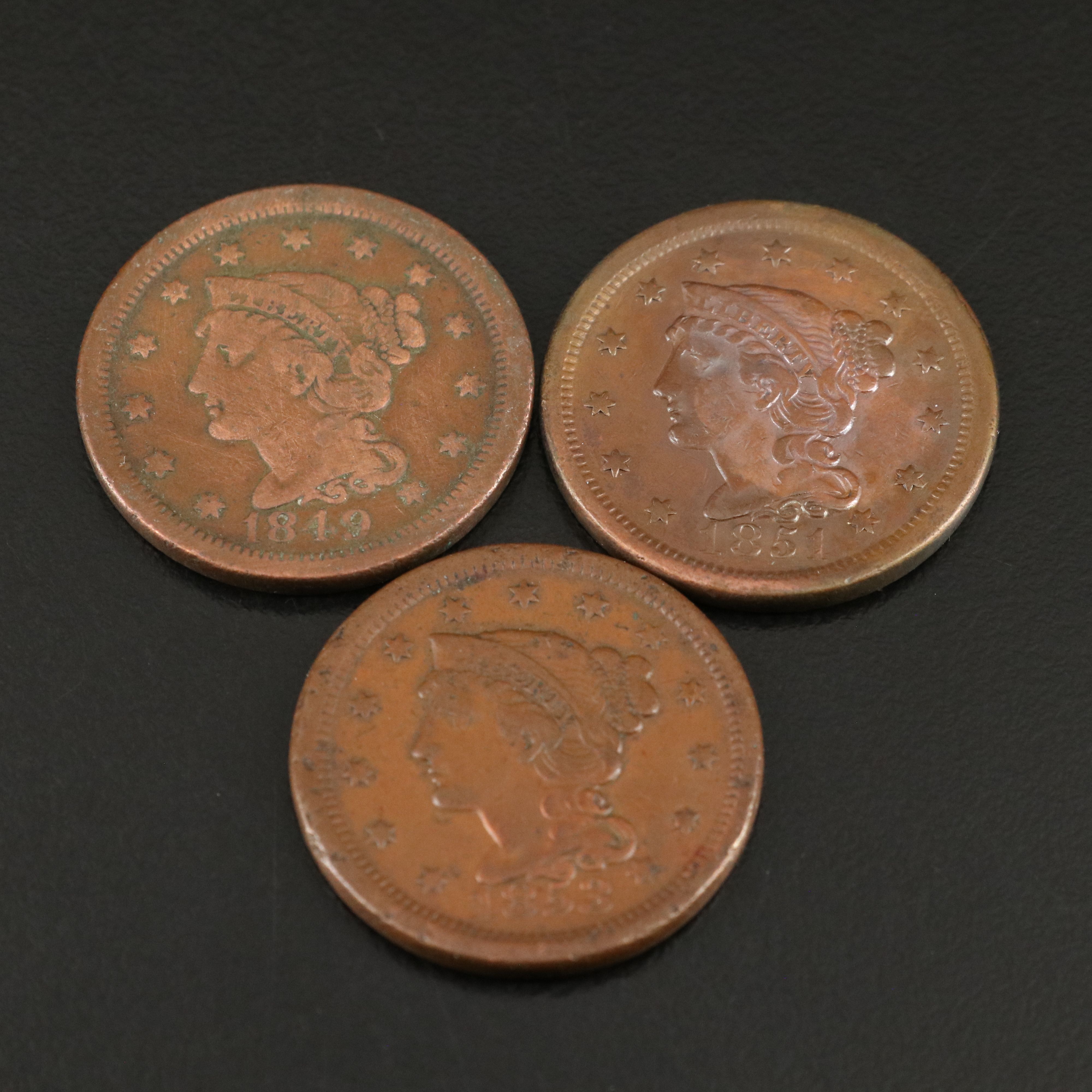 Eight Different U.S. Large Cents