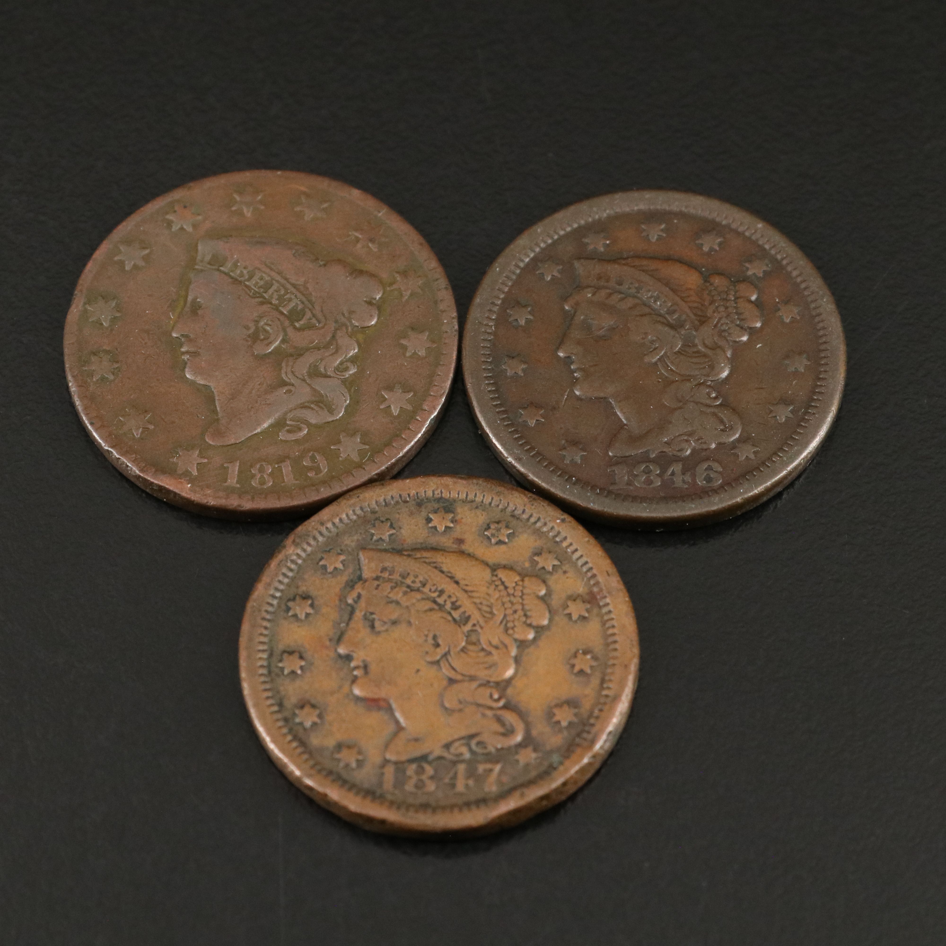 Eight Different U.S. Large Cents