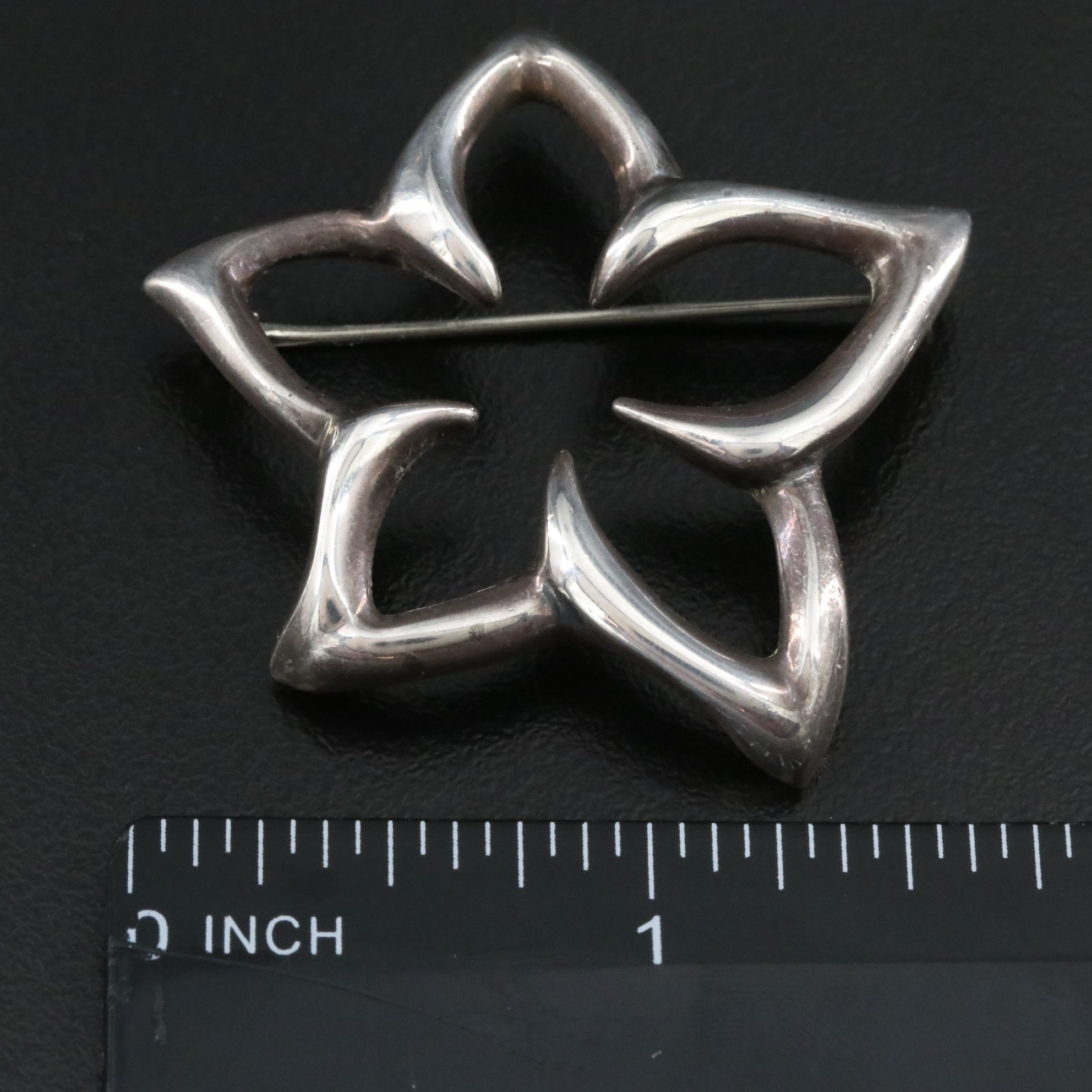 Tiffany & Co. Sterling Plumeria Brooch