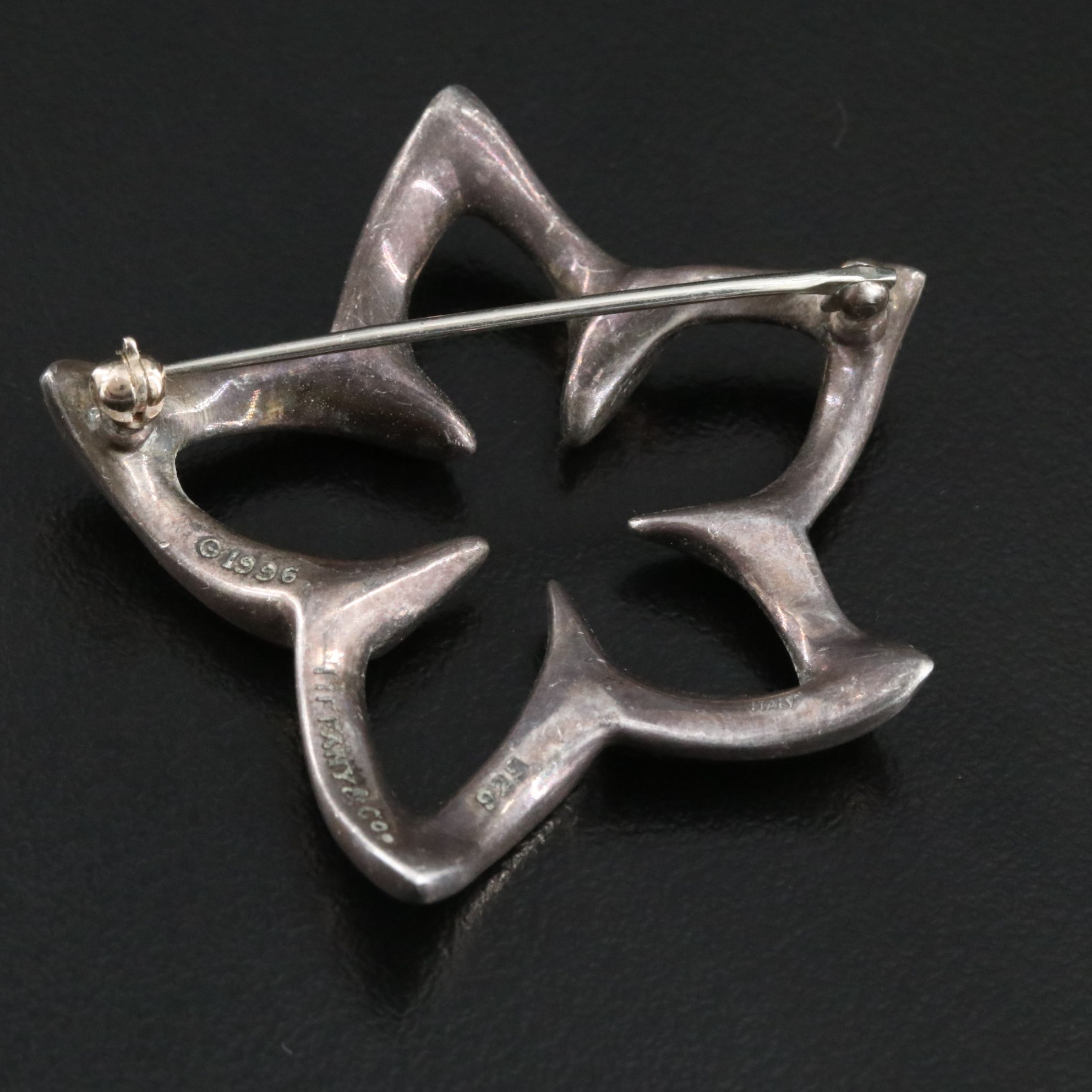 Tiffany & Co. Sterling Plumeria Brooch