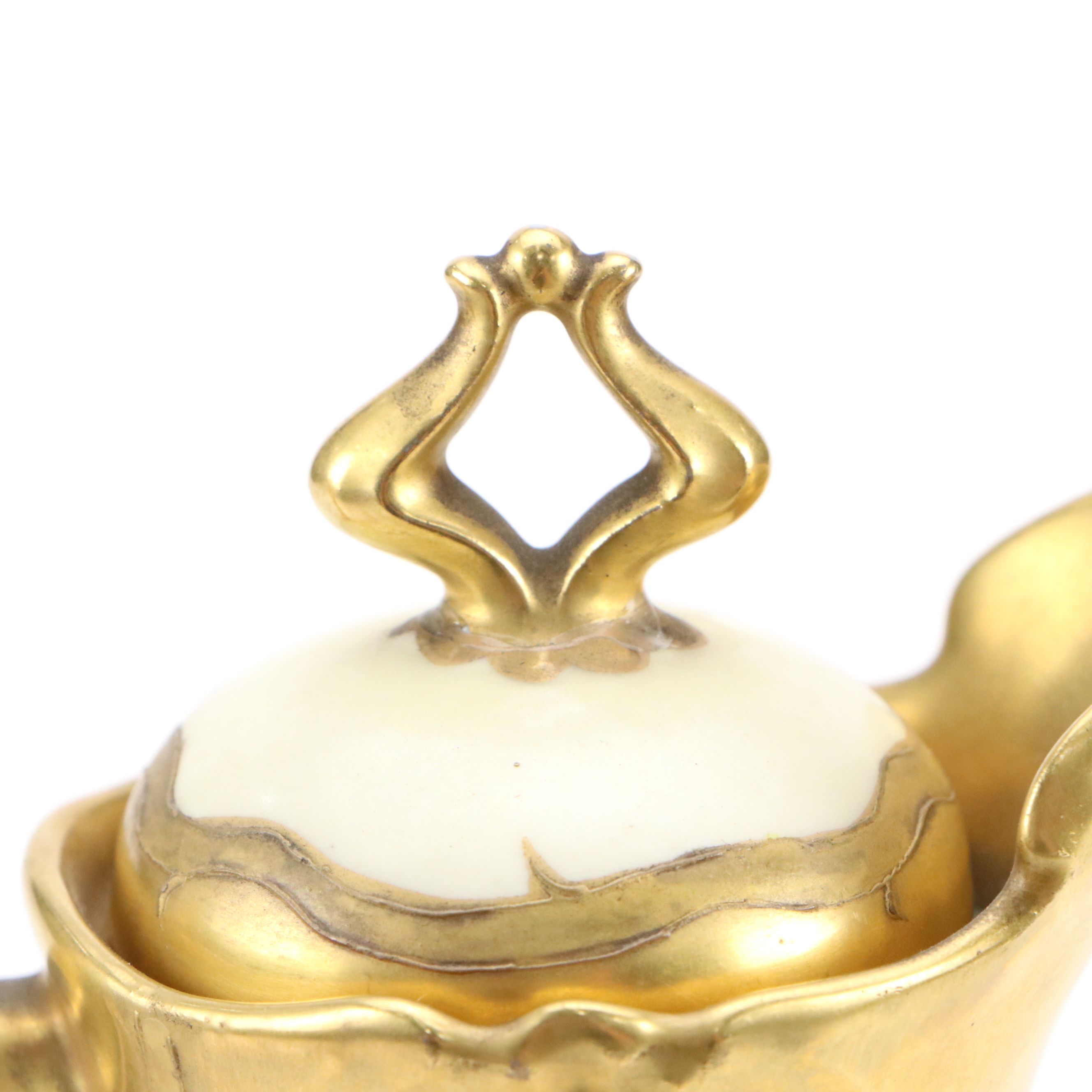 Art Nouveau Style Elite Works St. Martial Limoges Porcelain Carafe, 1920-1932