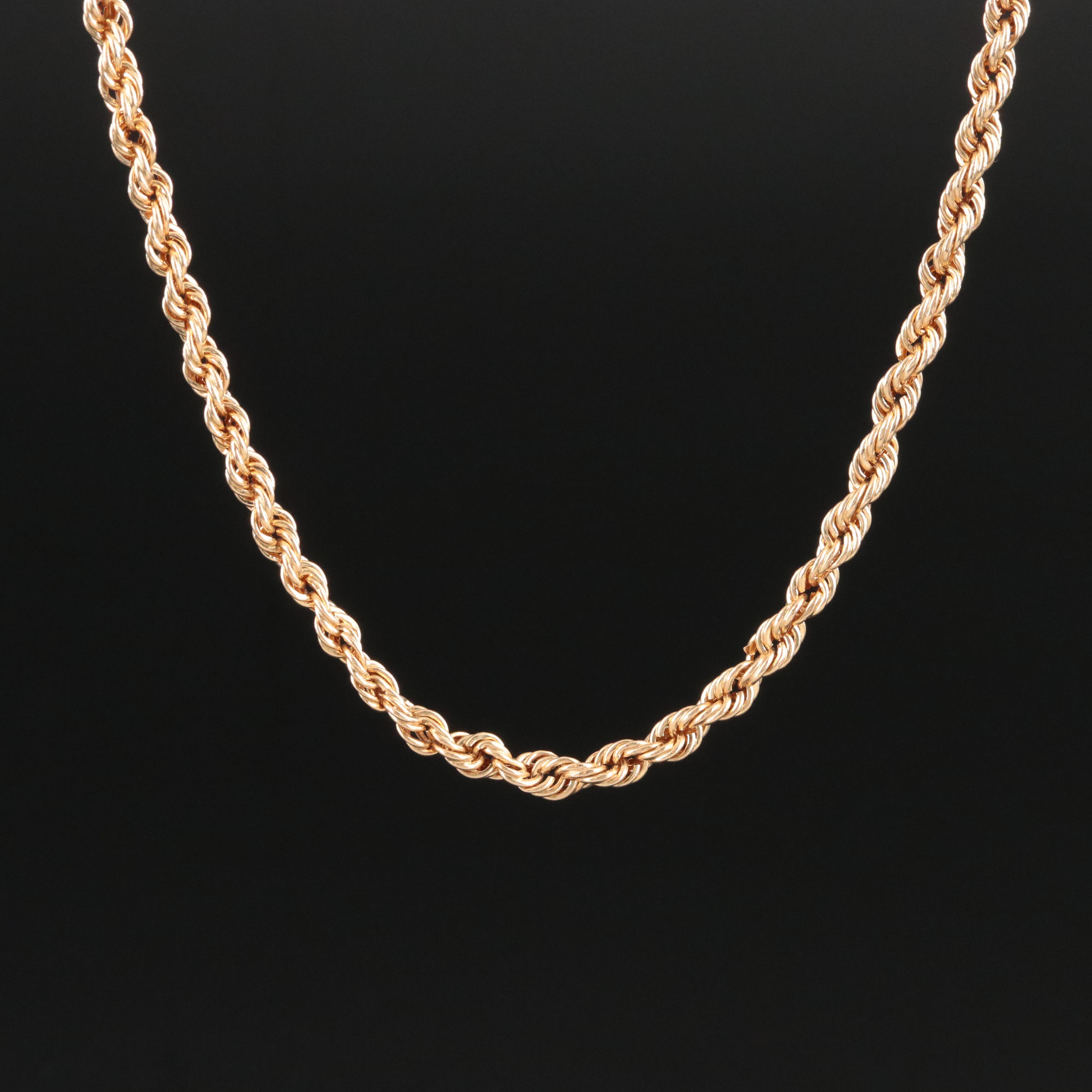 14K Rope Chain Necklace