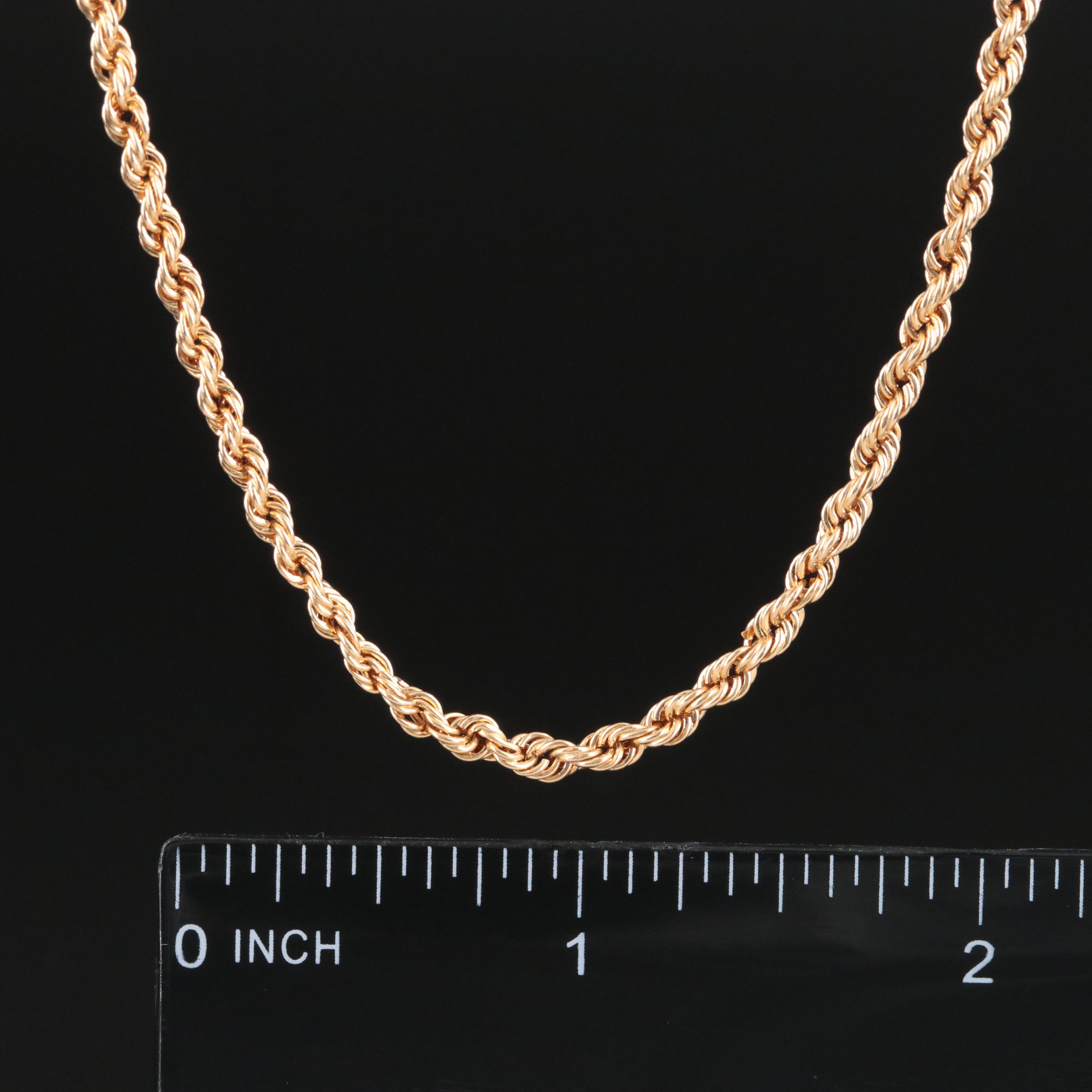 14K Rope Chain Necklace