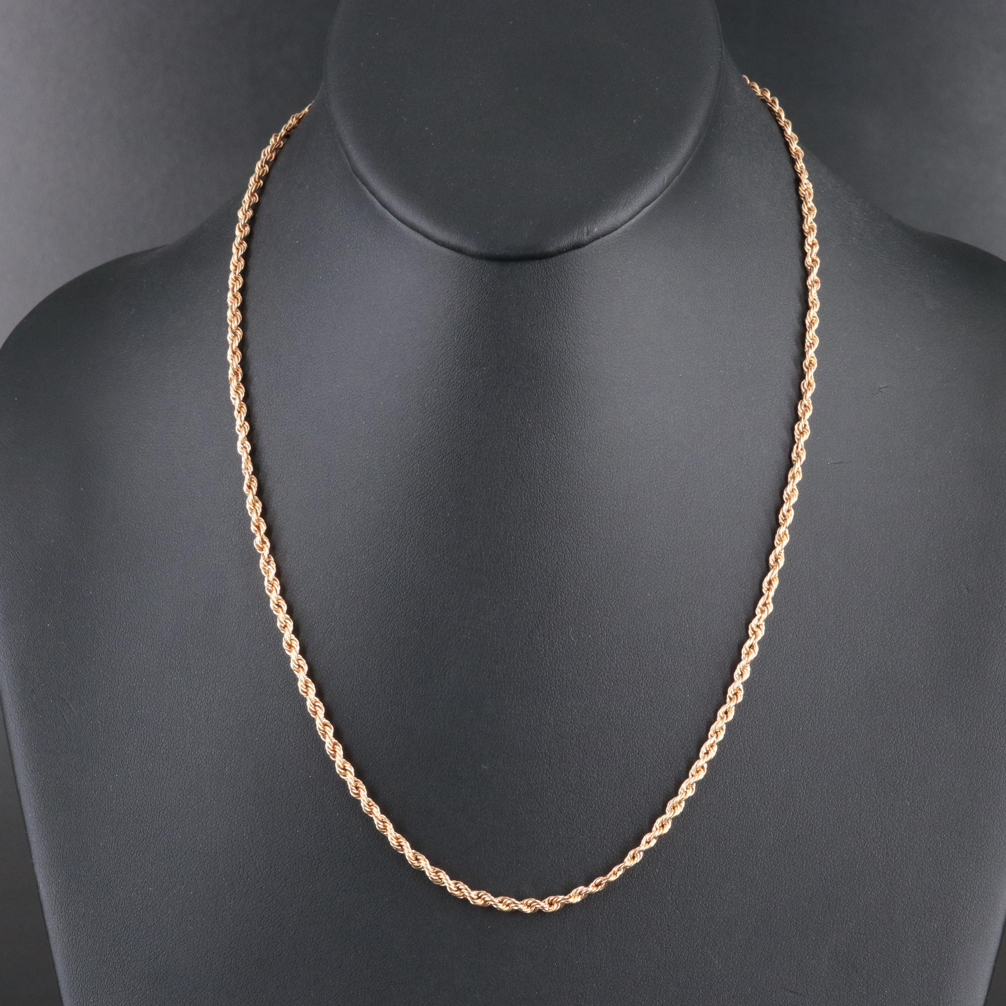 14K Rope Chain Necklace