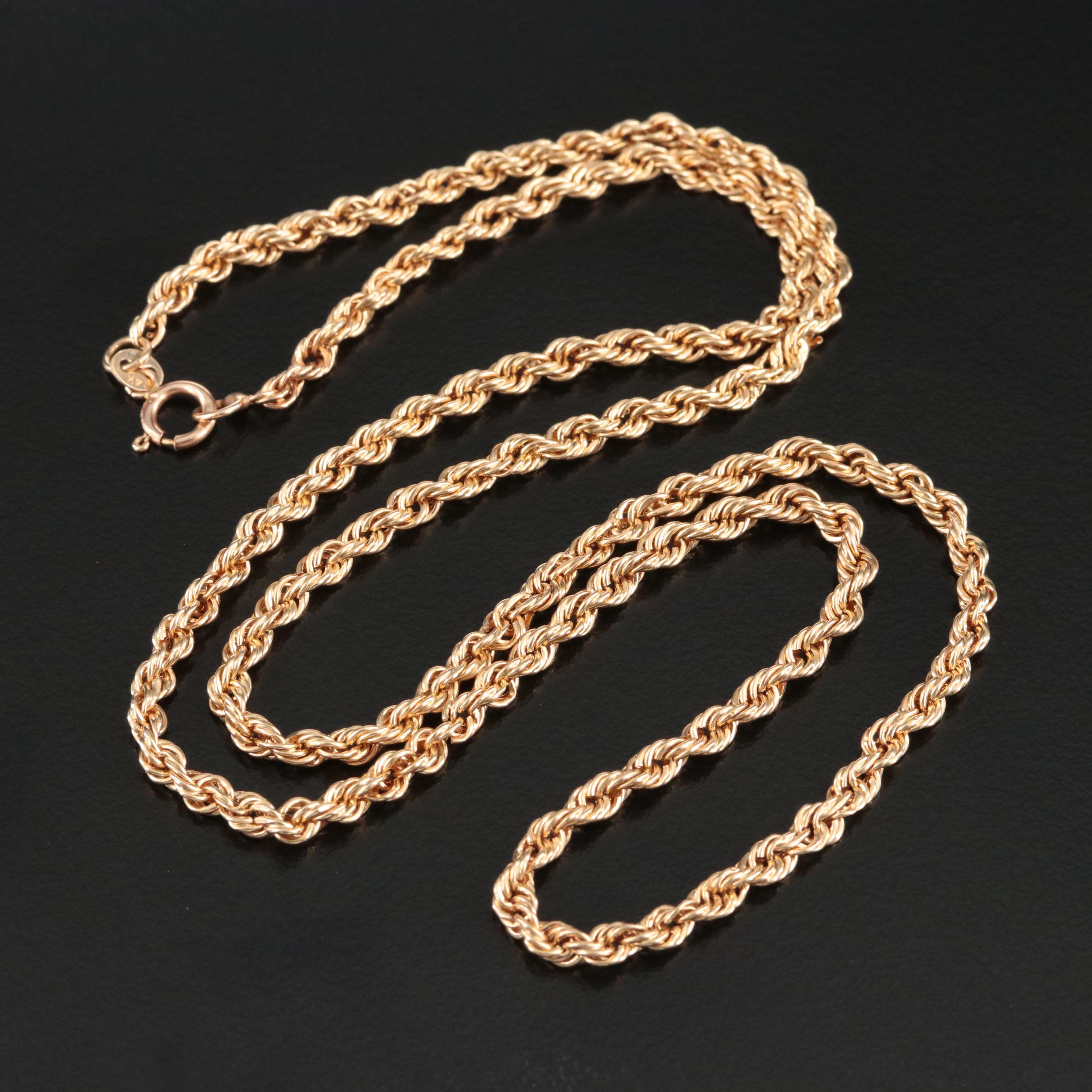 14K Rope Chain Necklace