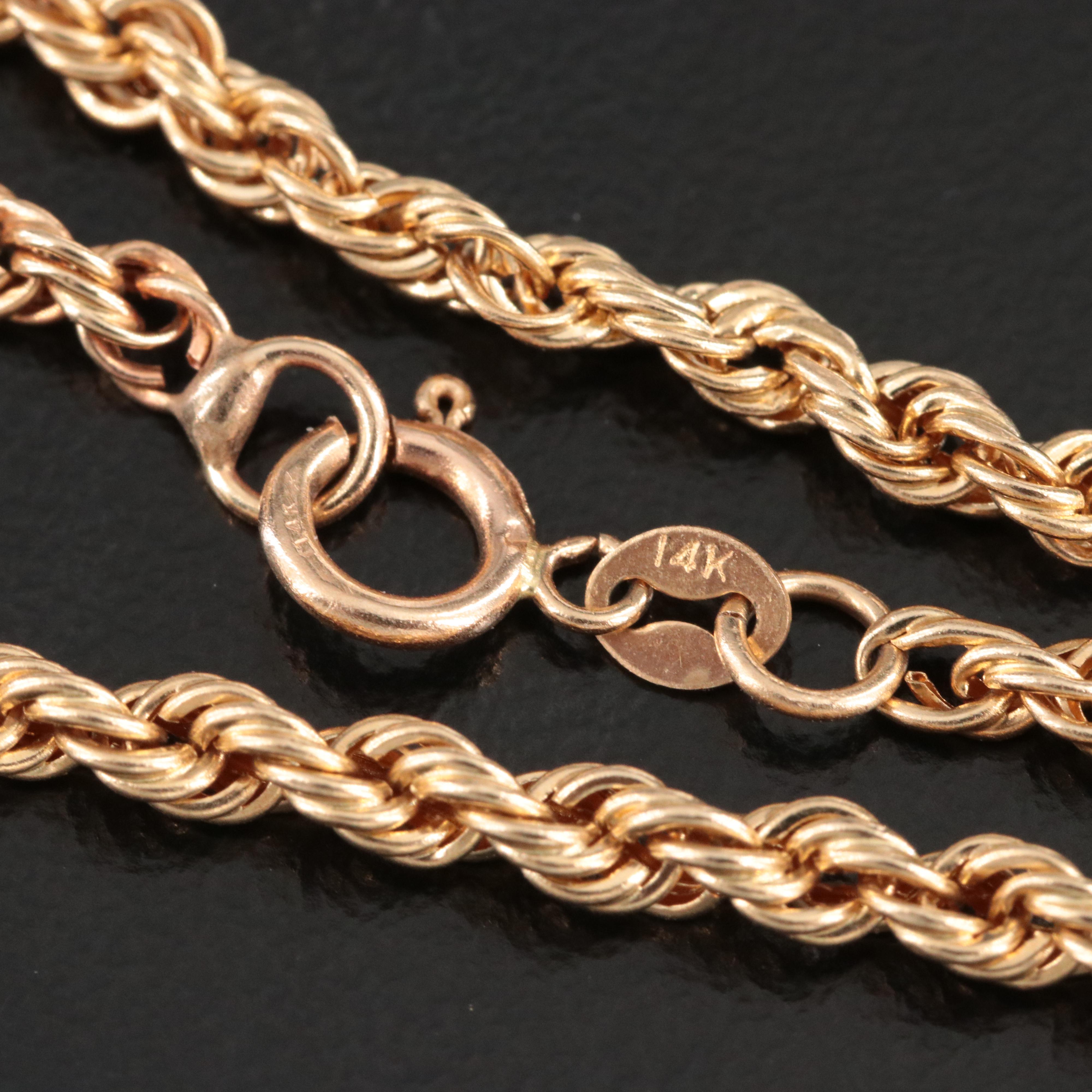 14K Rope Chain Necklace