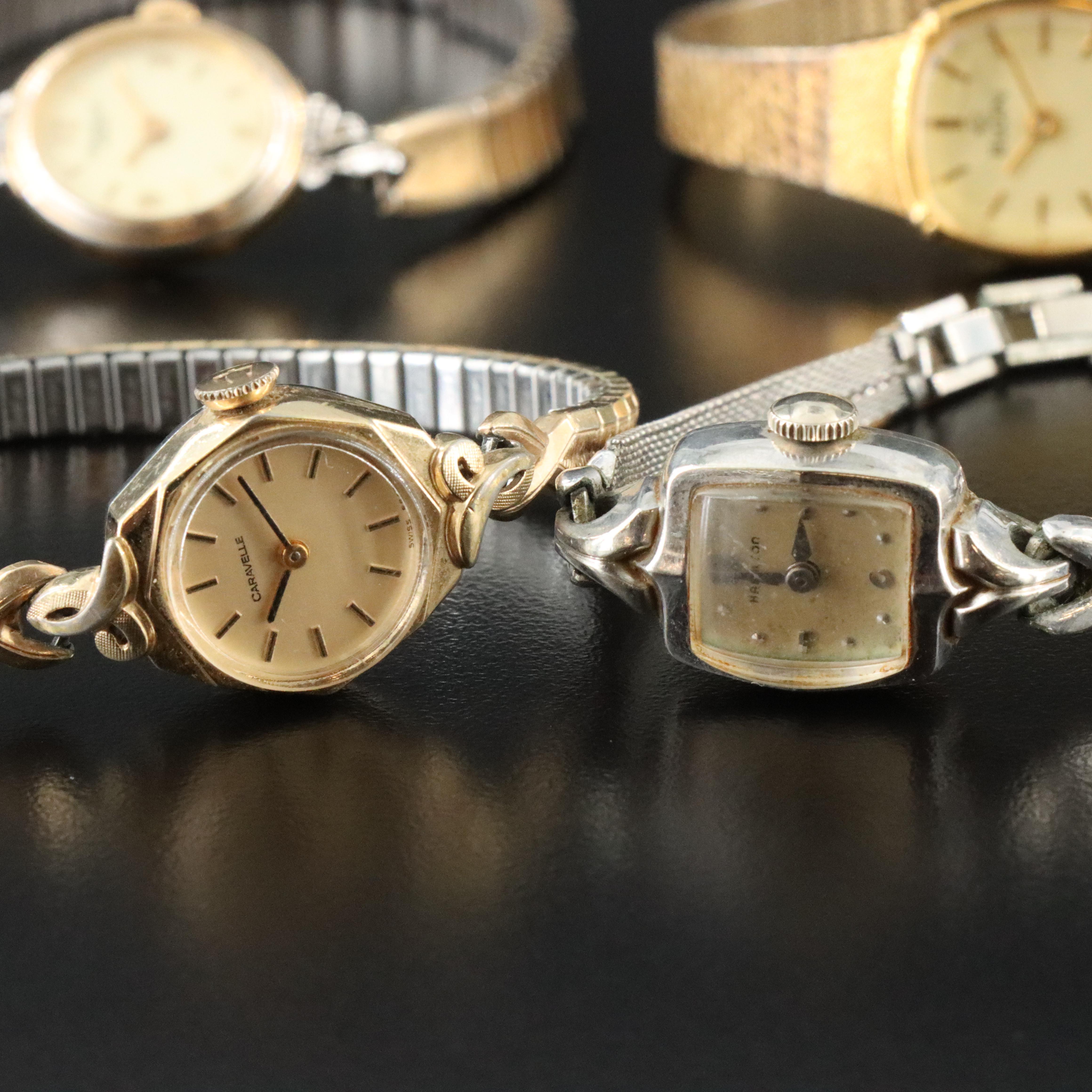 Collection of Quartz Stem Wind Dress Watches Featuring Elgin and