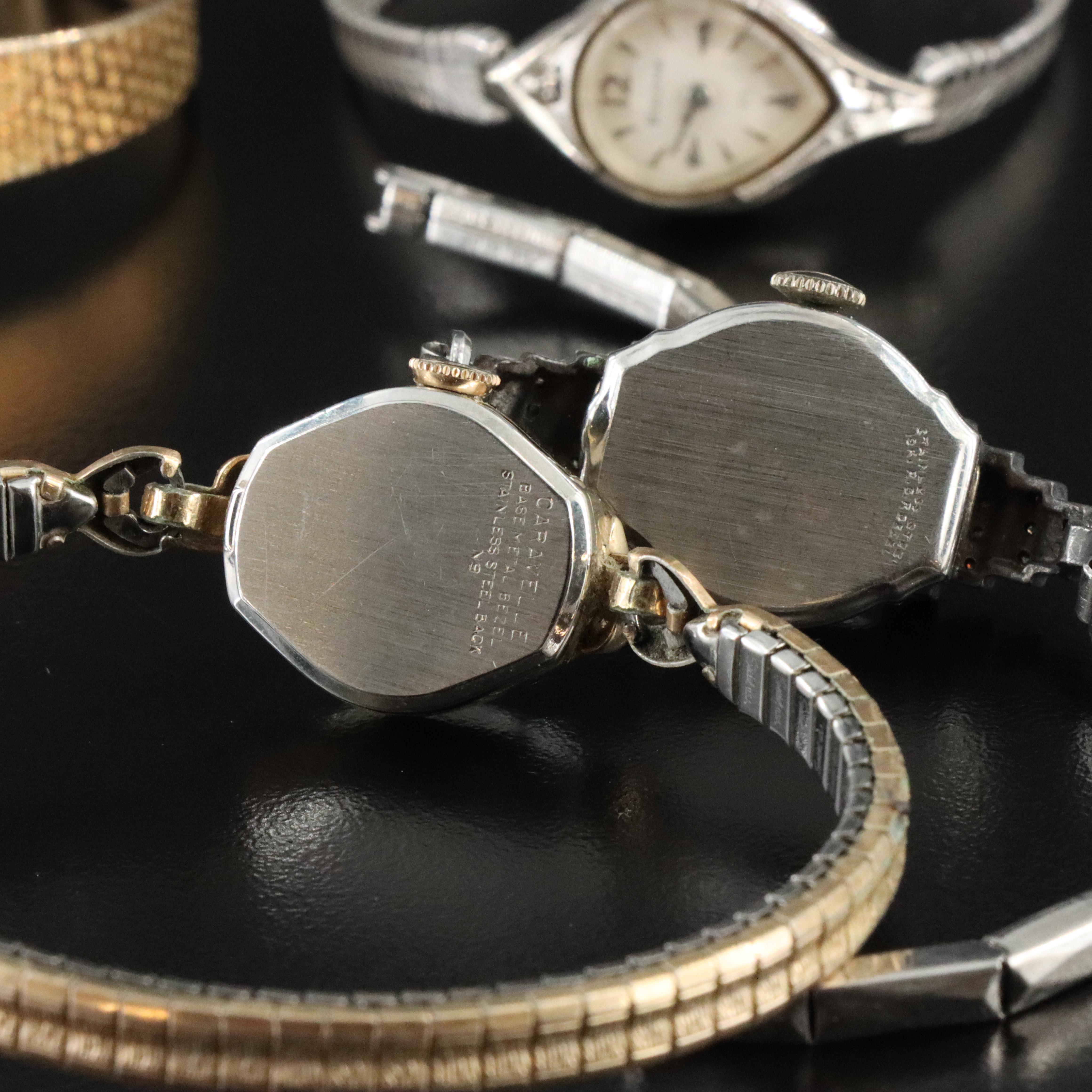 Collection of Quartz Stem Wind Dress Watches Featuring Elgin and