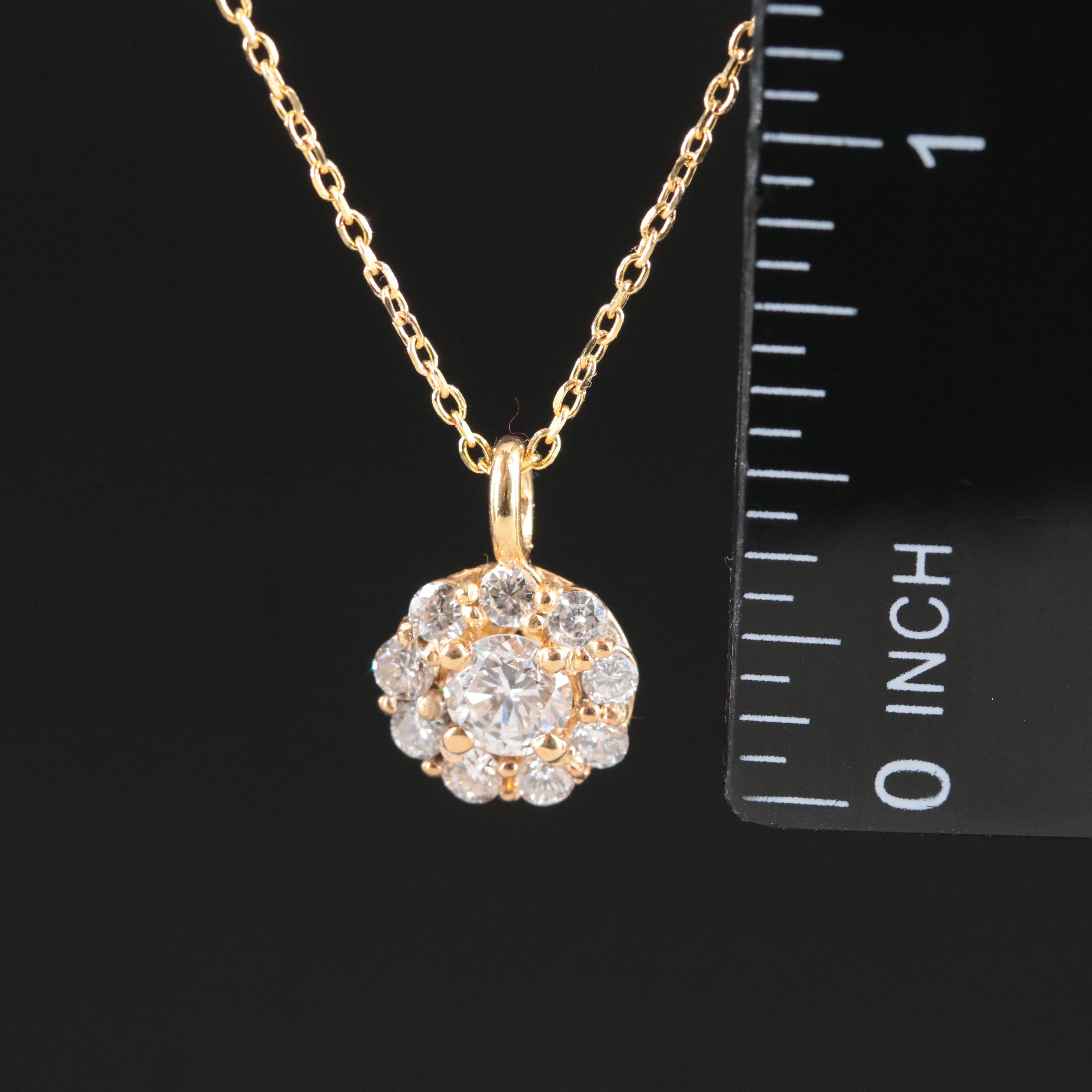 14K 0.76 CTW Diamond Pendant Necklace