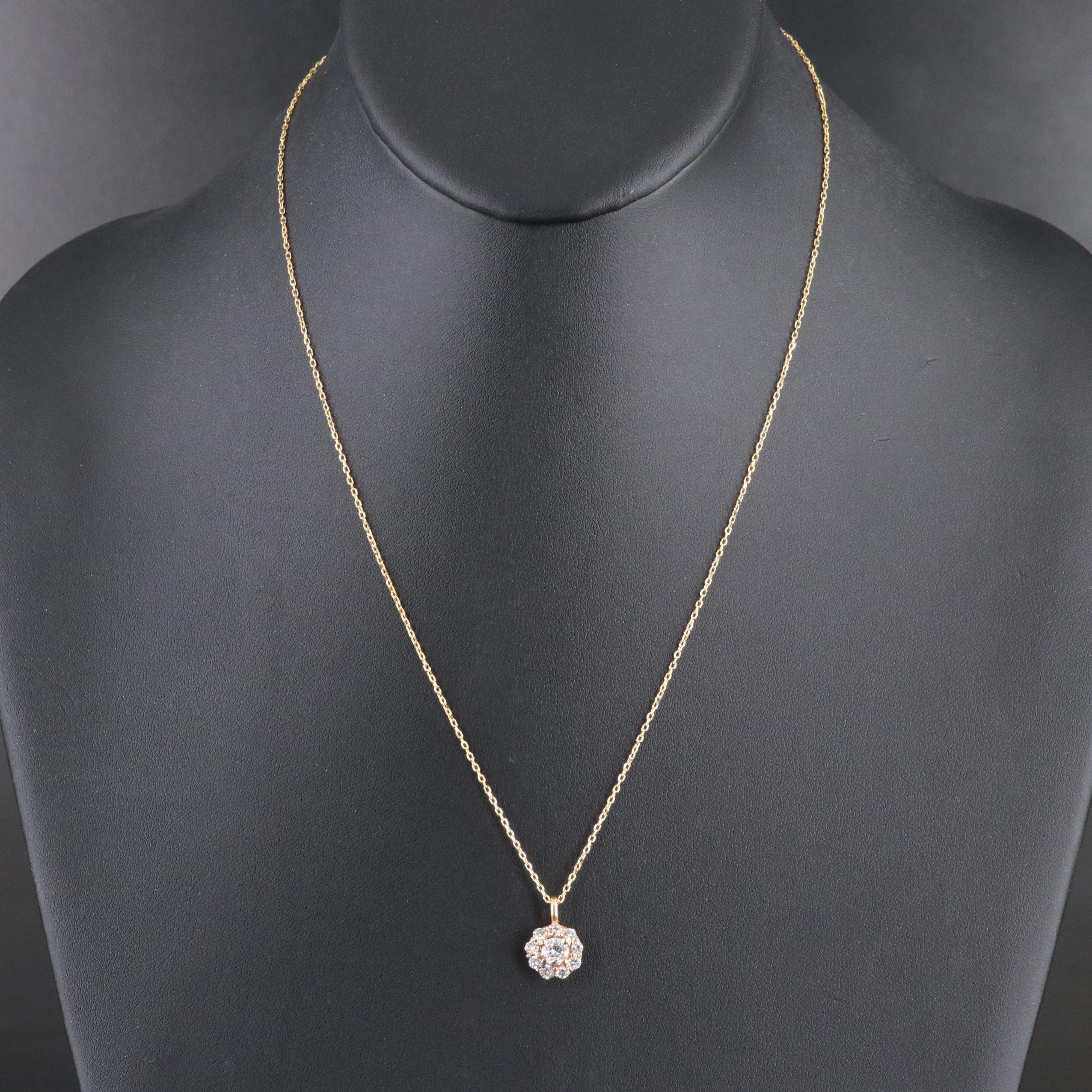 14K 0.76 CTW Diamond Pendant Necklace