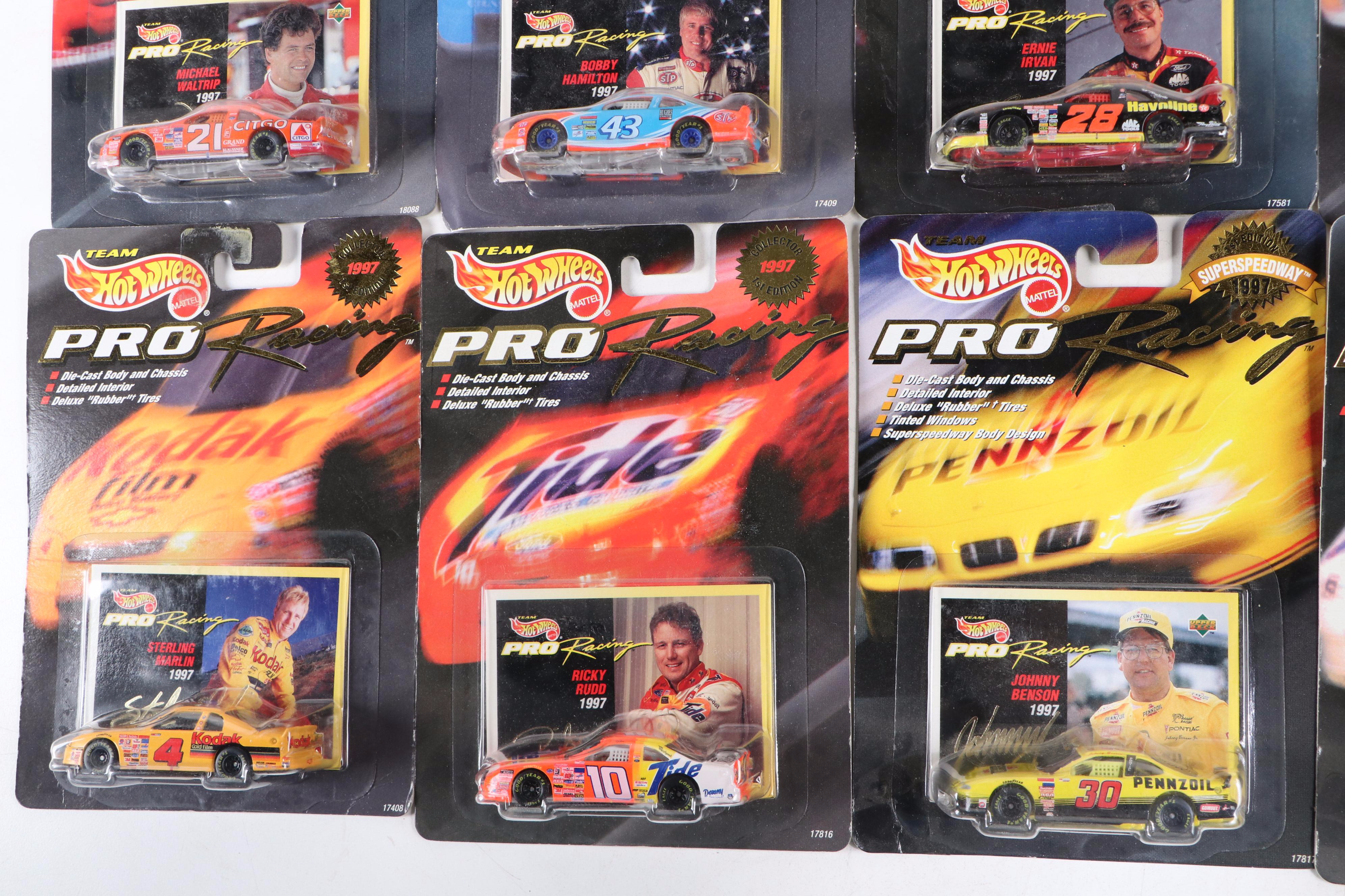 Hot Wheels Ricky Rudd, Bill Elliott and More NASCAR Driver Toy Cars, 1996