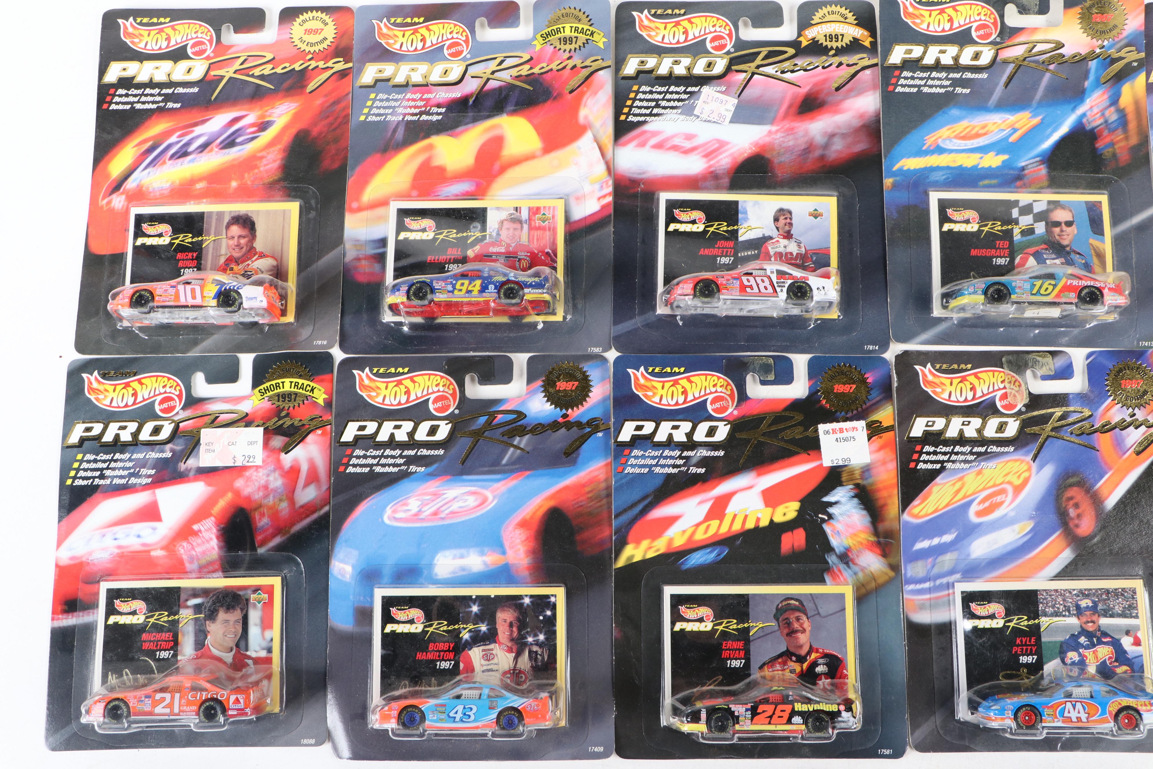 Hot Wheels Ricky Rudd, Bill Elliott and More NASCAR Driver Toy Cars, 1996