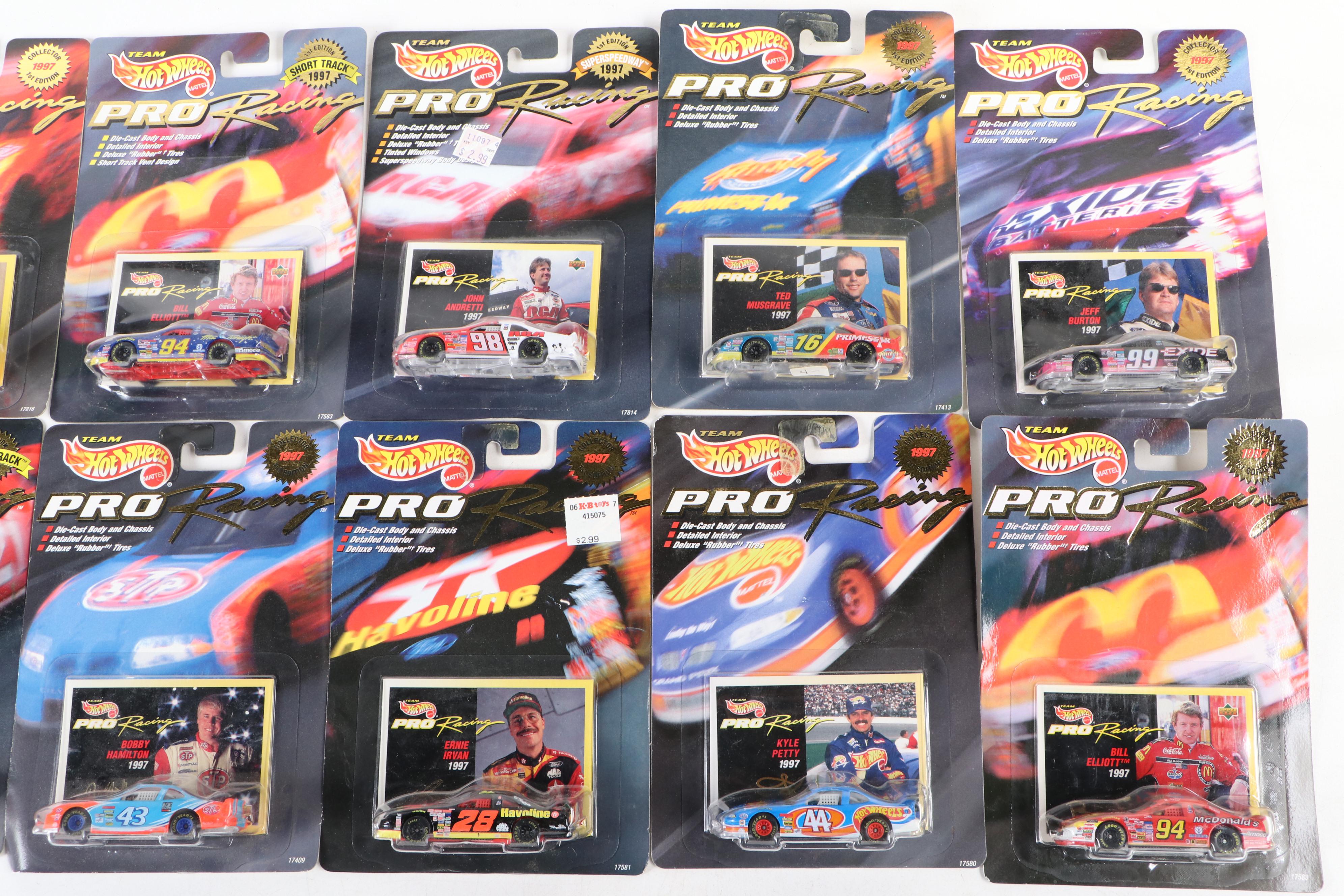 Hot Wheels Ricky Rudd, Bill Elliott and More NASCAR Driver Toy Cars, 1996
