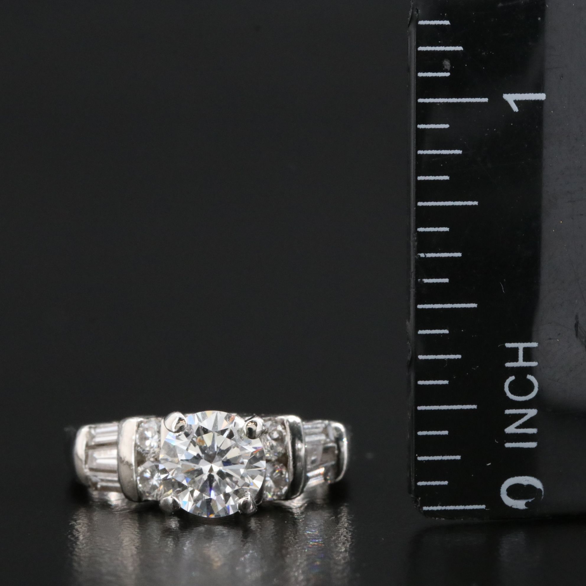 Platinum 1.77 CTW Diamond Ring with Lab Grown Diamond Center