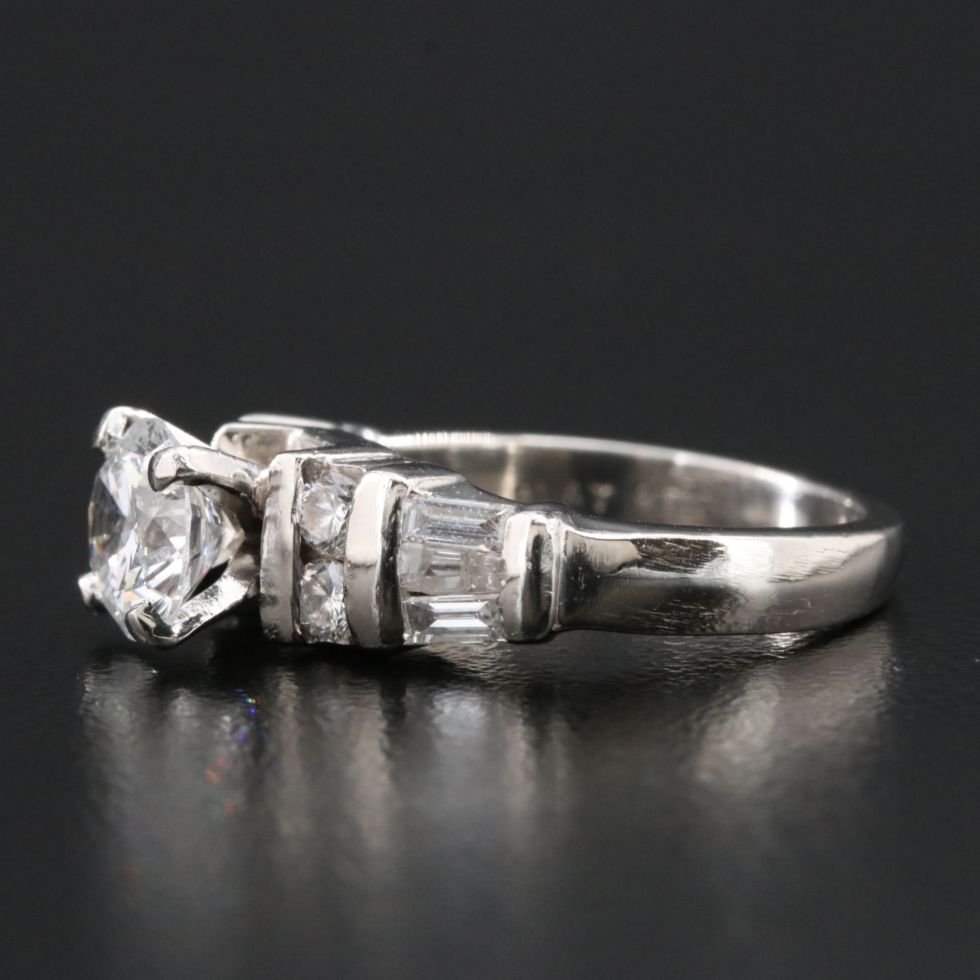 Platinum 1.77 CTW Diamond Ring with Lab Grown Diamond Center