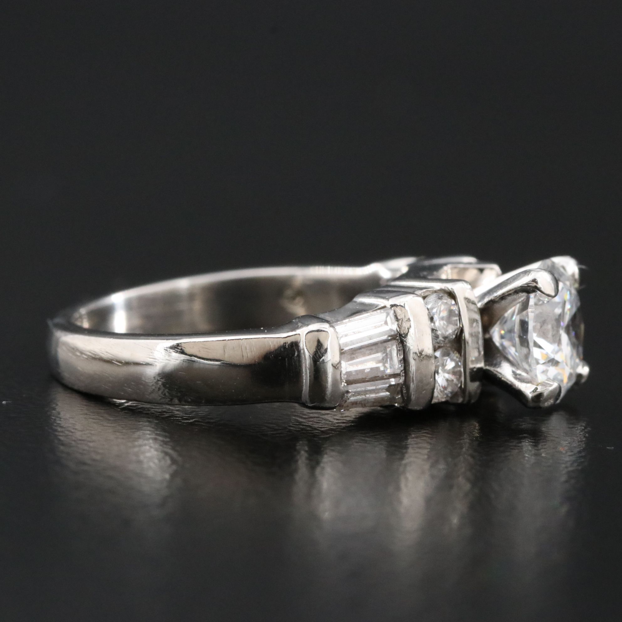 Platinum 1.77 CTW Diamond Ring with Lab Grown Diamond Center