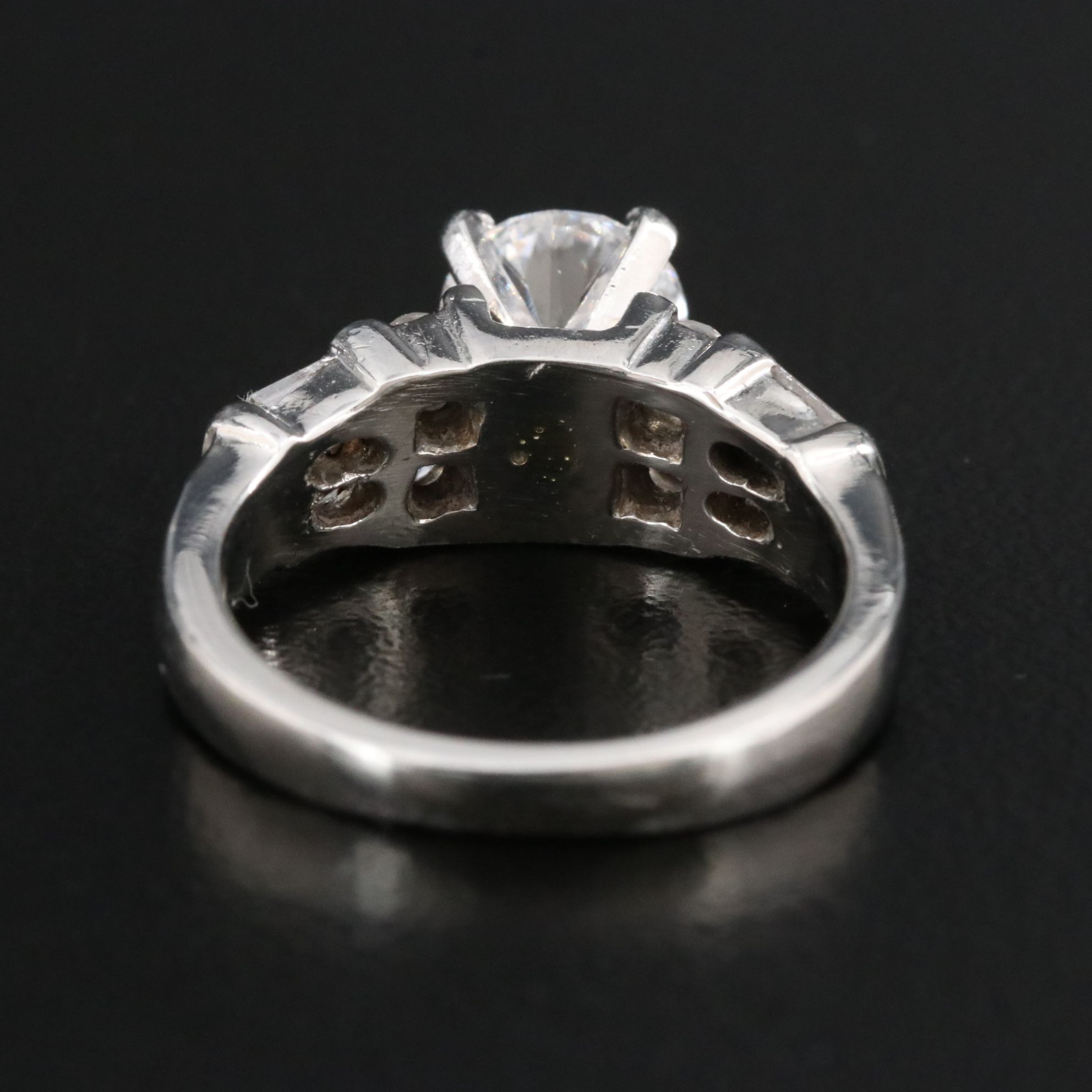 Platinum 1.77 CTW Diamond Ring with Lab Grown Diamond Center