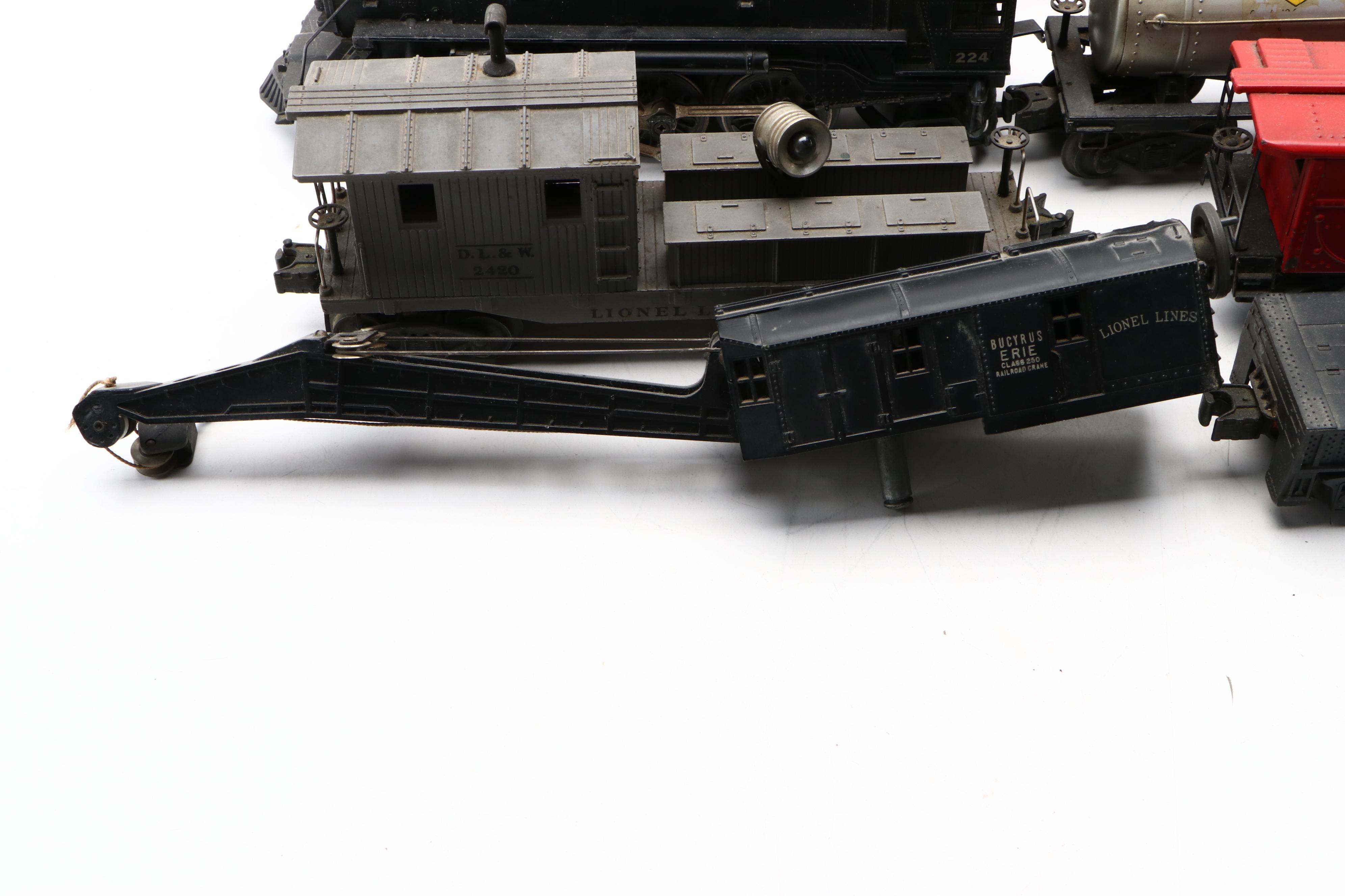 Lionel Steam Locomotive with Santa Fe Super Chief Boxcar and More Model Trains