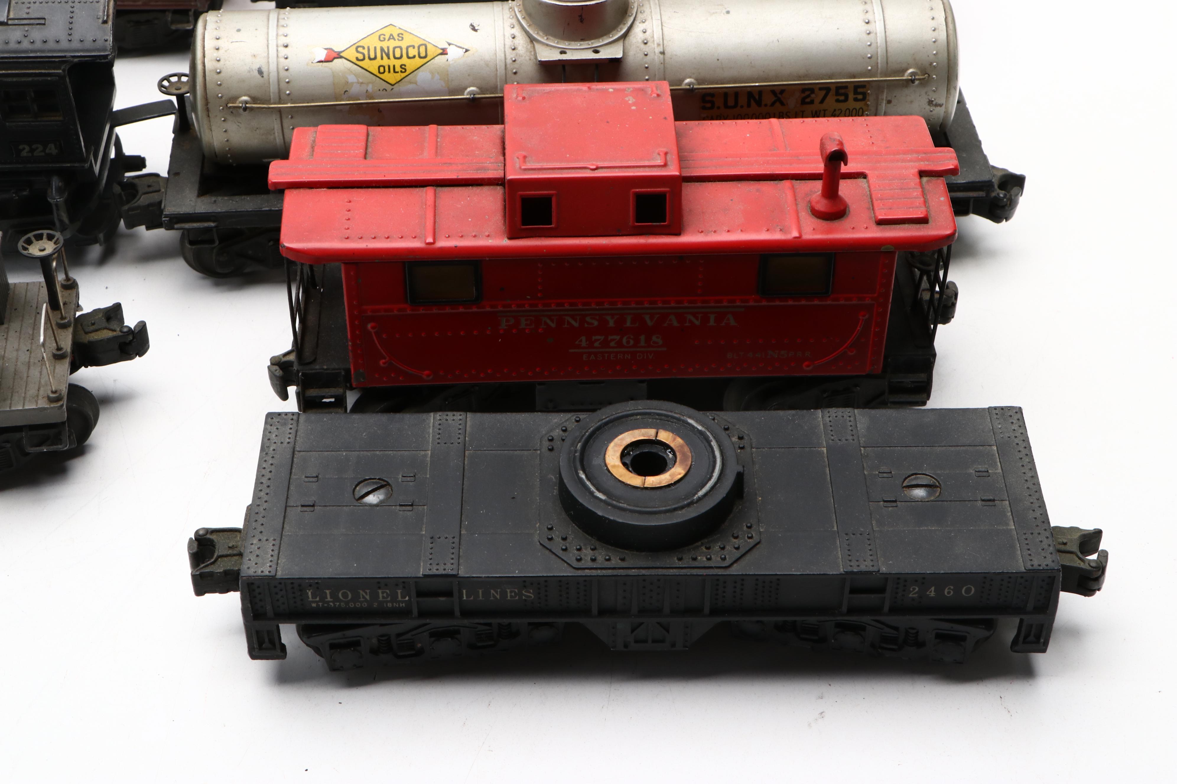 Lionel Steam Locomotive with Santa Fe Super Chief Boxcar and More Model Trains