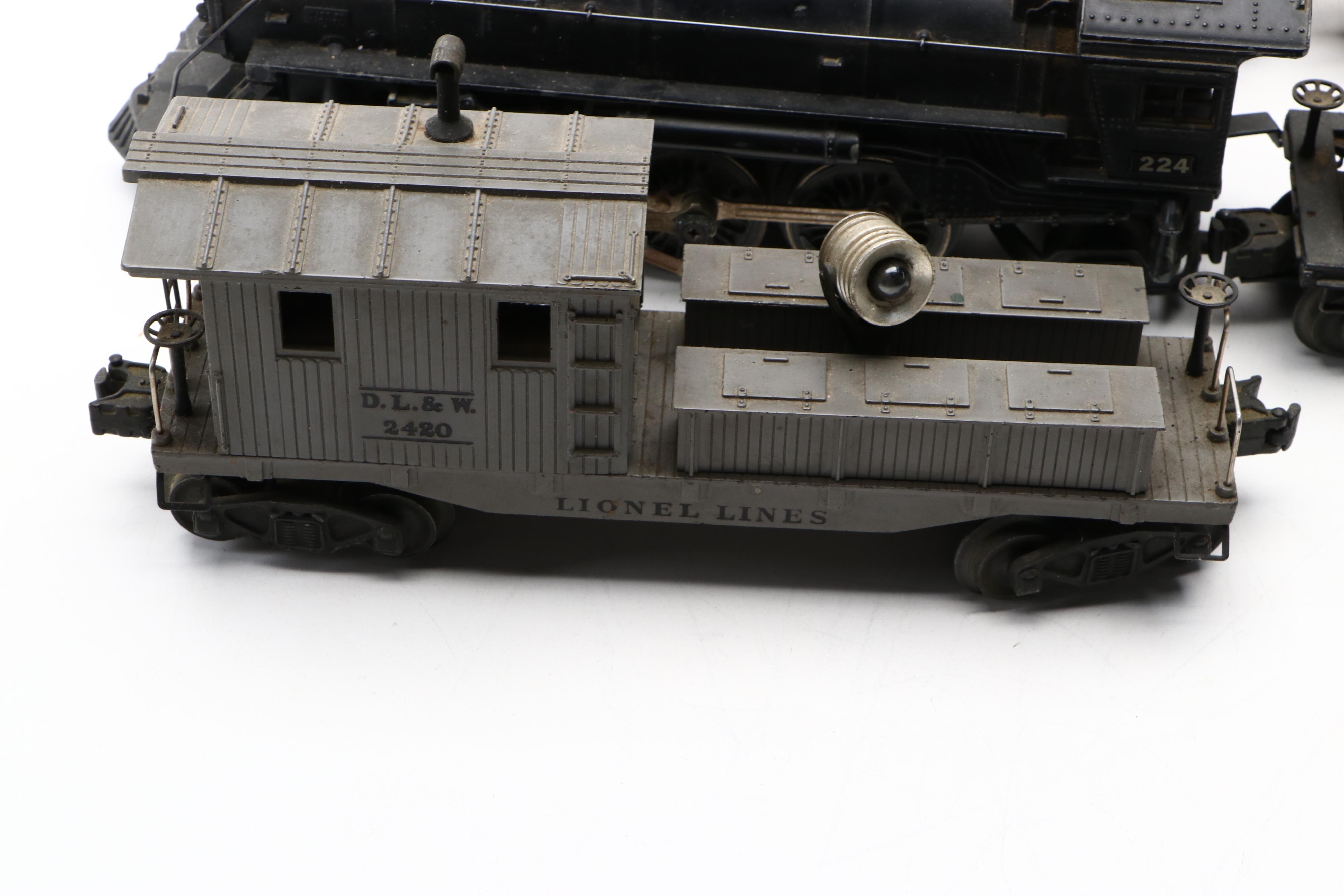 Lionel Steam Locomotive with Santa Fe Super Chief Boxcar and More Model Trains