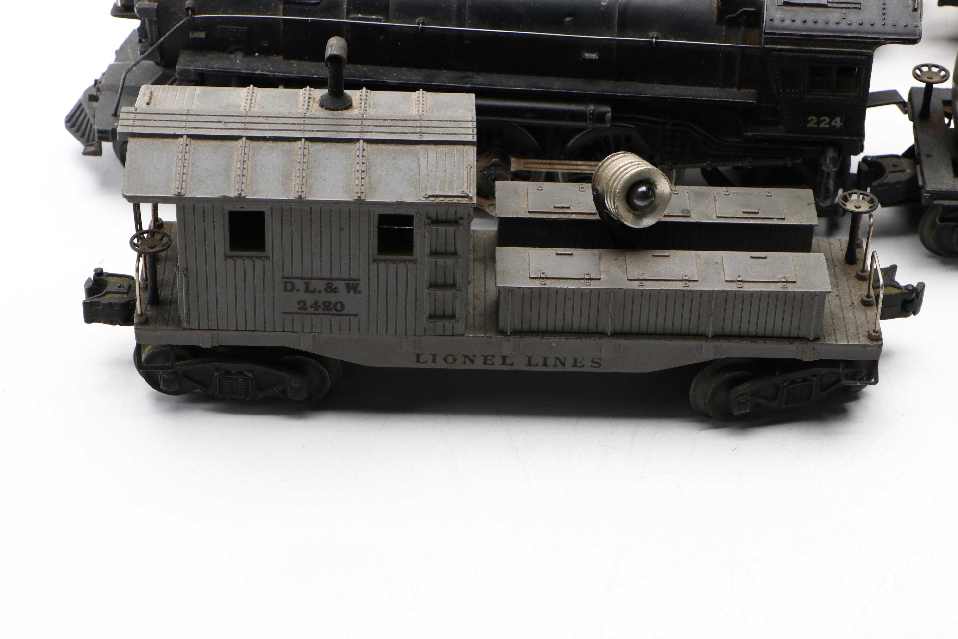 Lionel Steam Locomotive with Santa Fe Super Chief Boxcar and More Model Trains