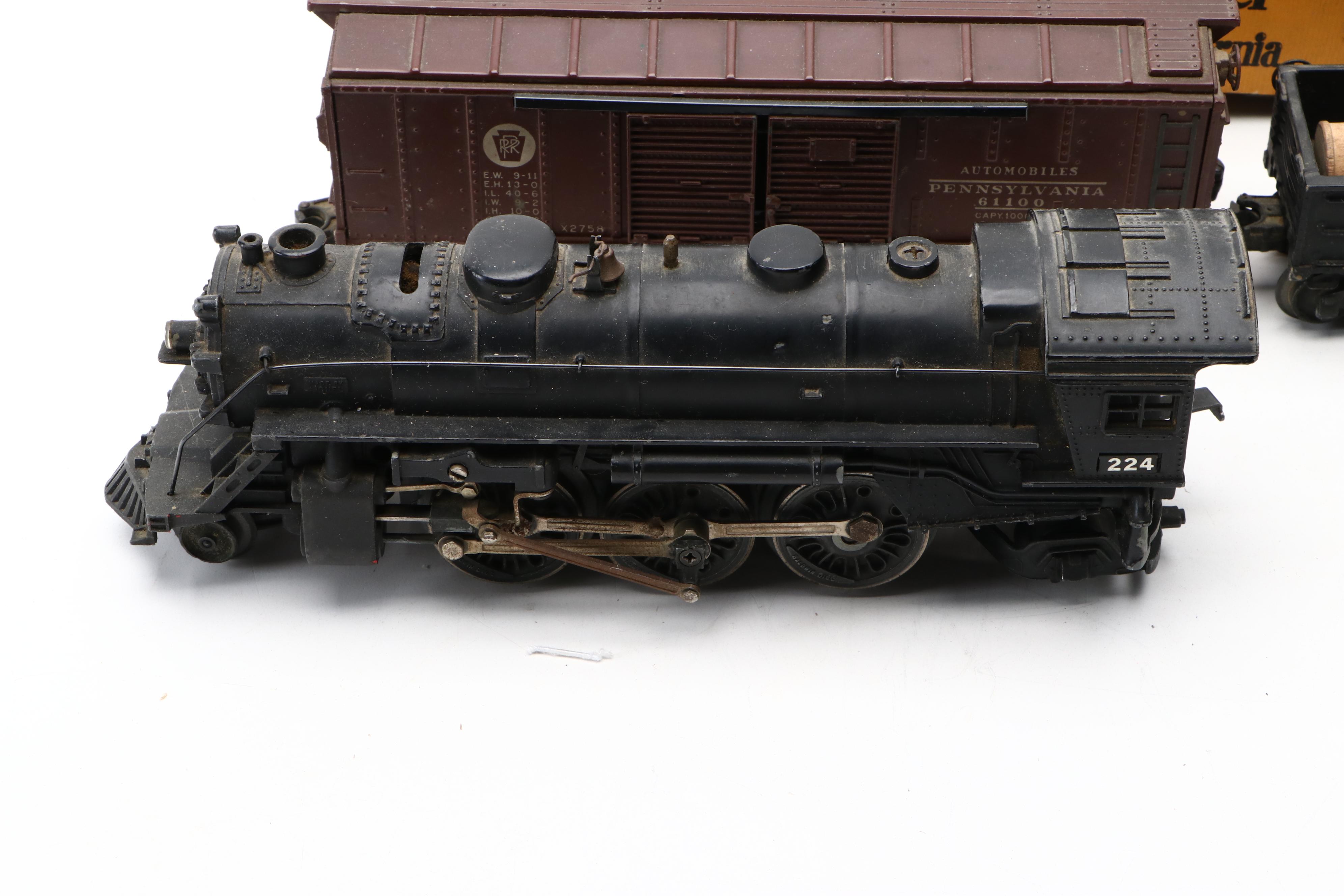 Lionel Steam Locomotive with Santa Fe Super Chief Boxcar and More Model Trains