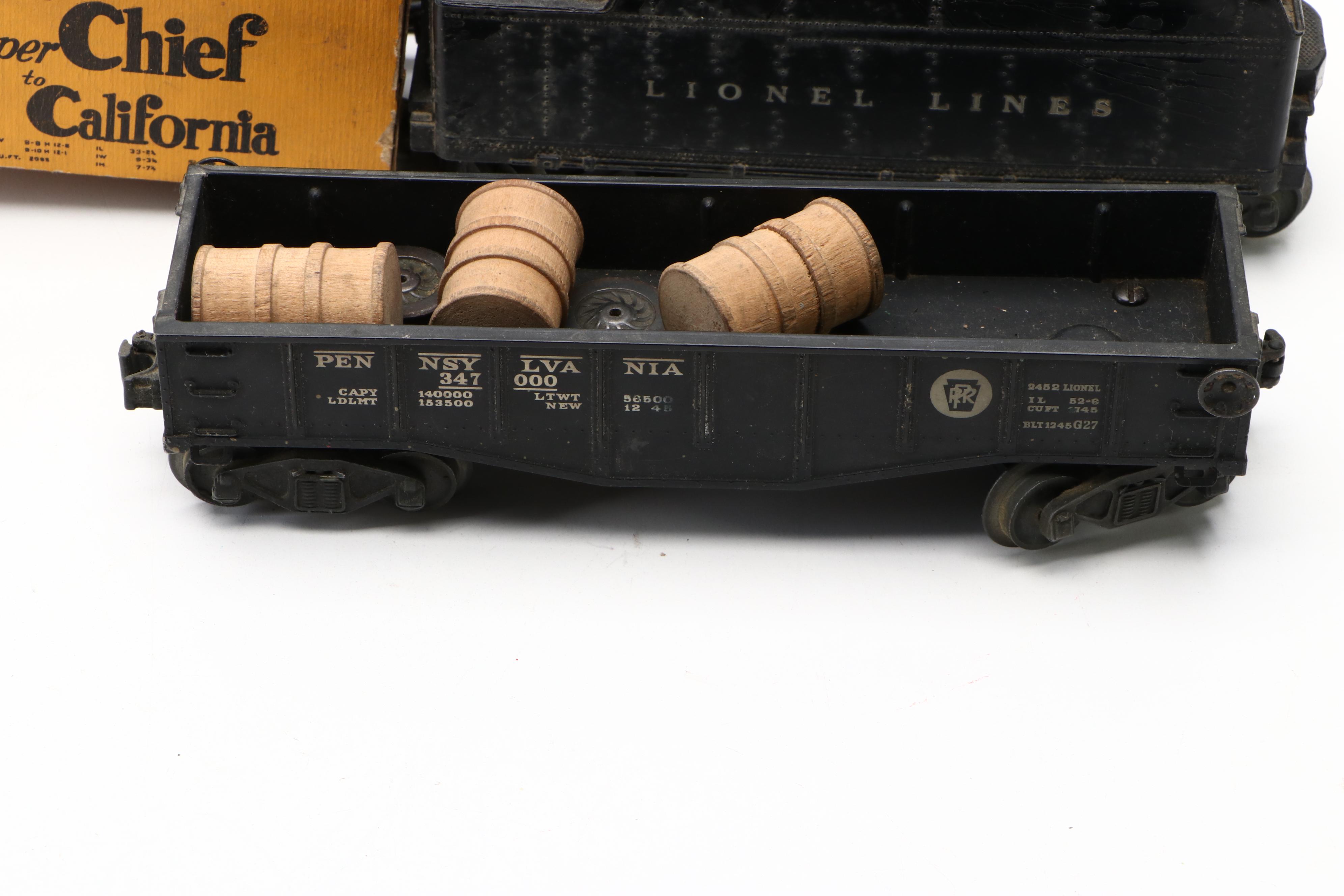 Lionel Steam Locomotive with Santa Fe Super Chief Boxcar and More Model Trains