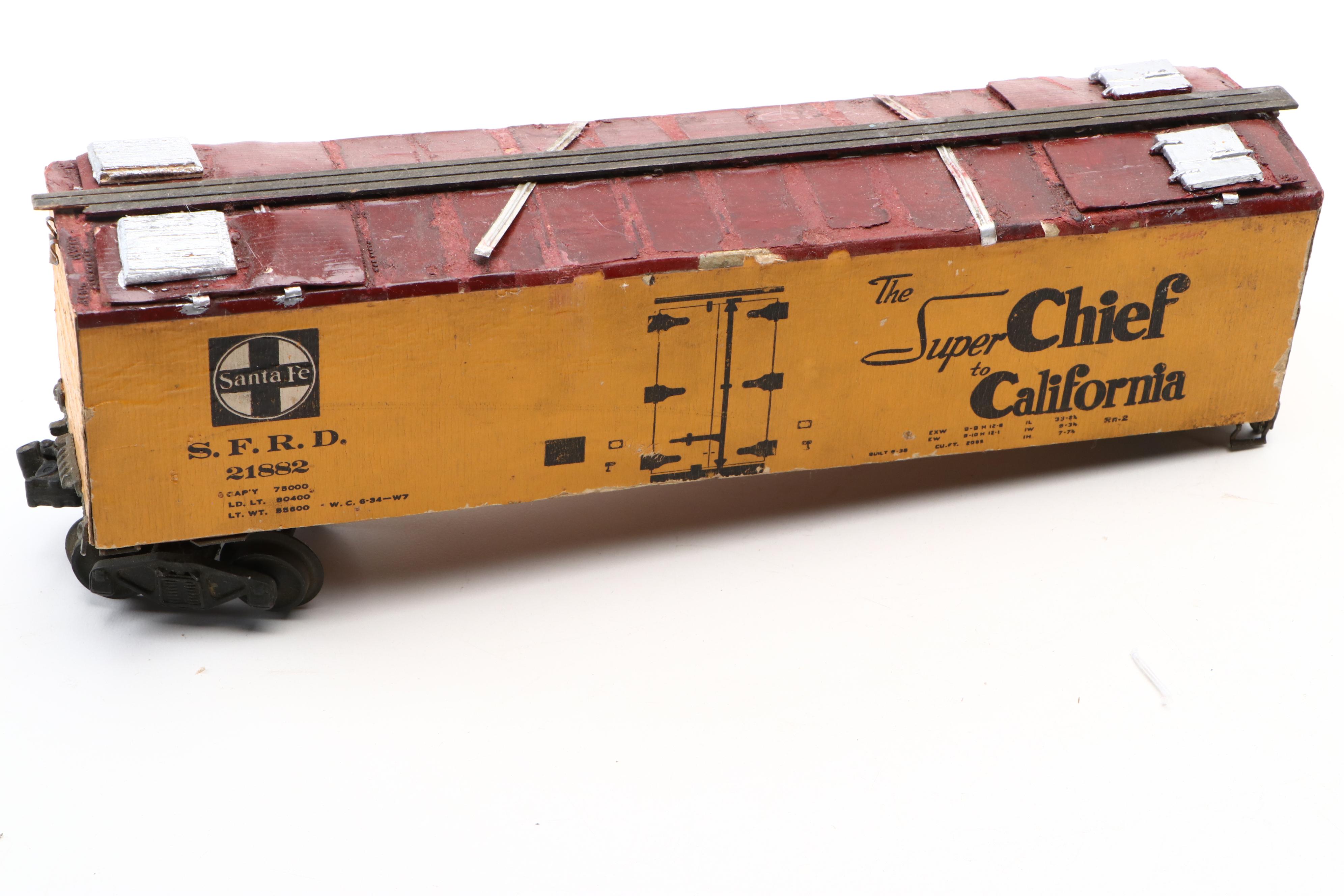 Lionel Steam Locomotive with Santa Fe Super Chief Boxcar and More Model Trains